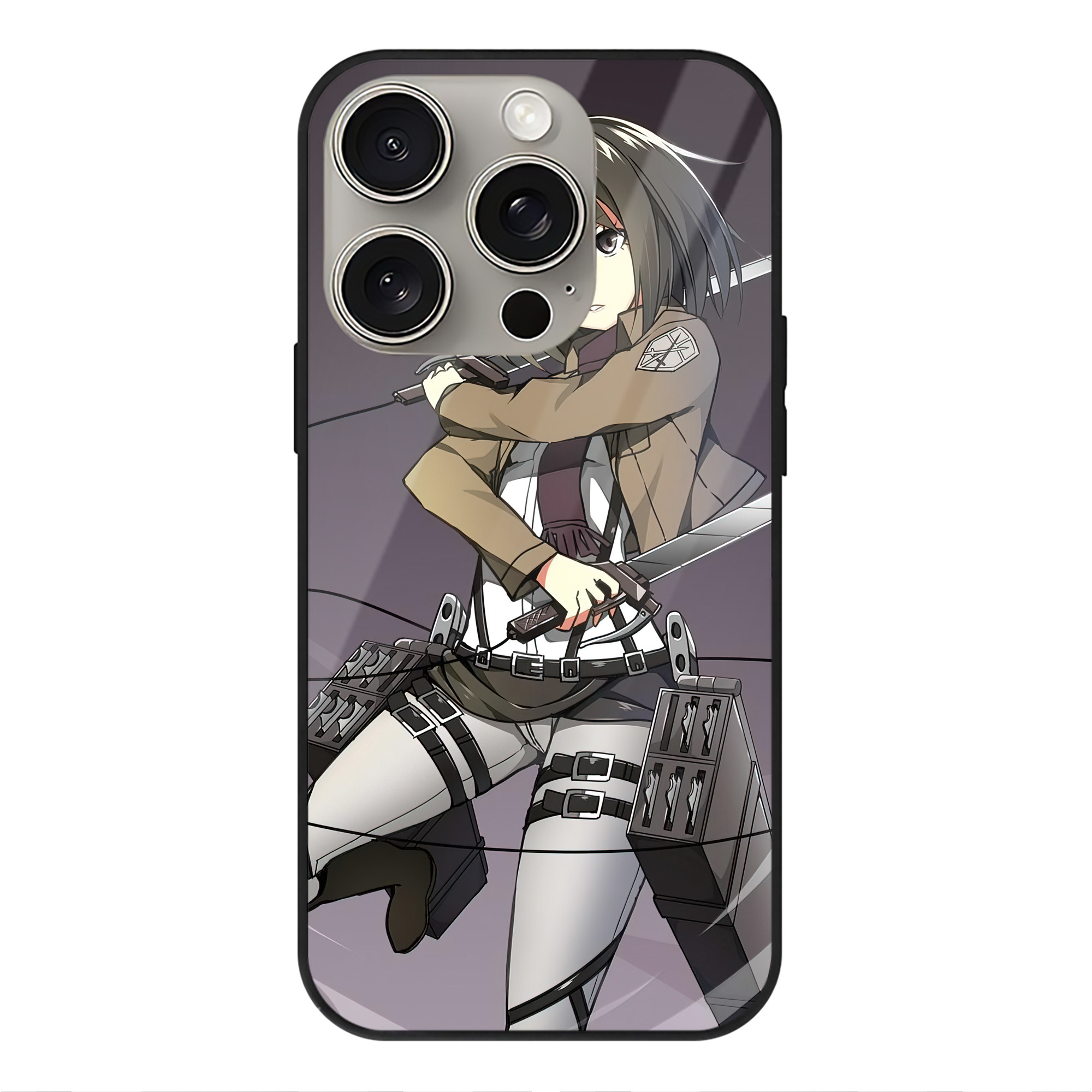 （画像用） 進撃の巨人 Attack on Titan 【iPhone15Pro対応】スマホケース 耐衝撃＆黄変防止 背面ガラス