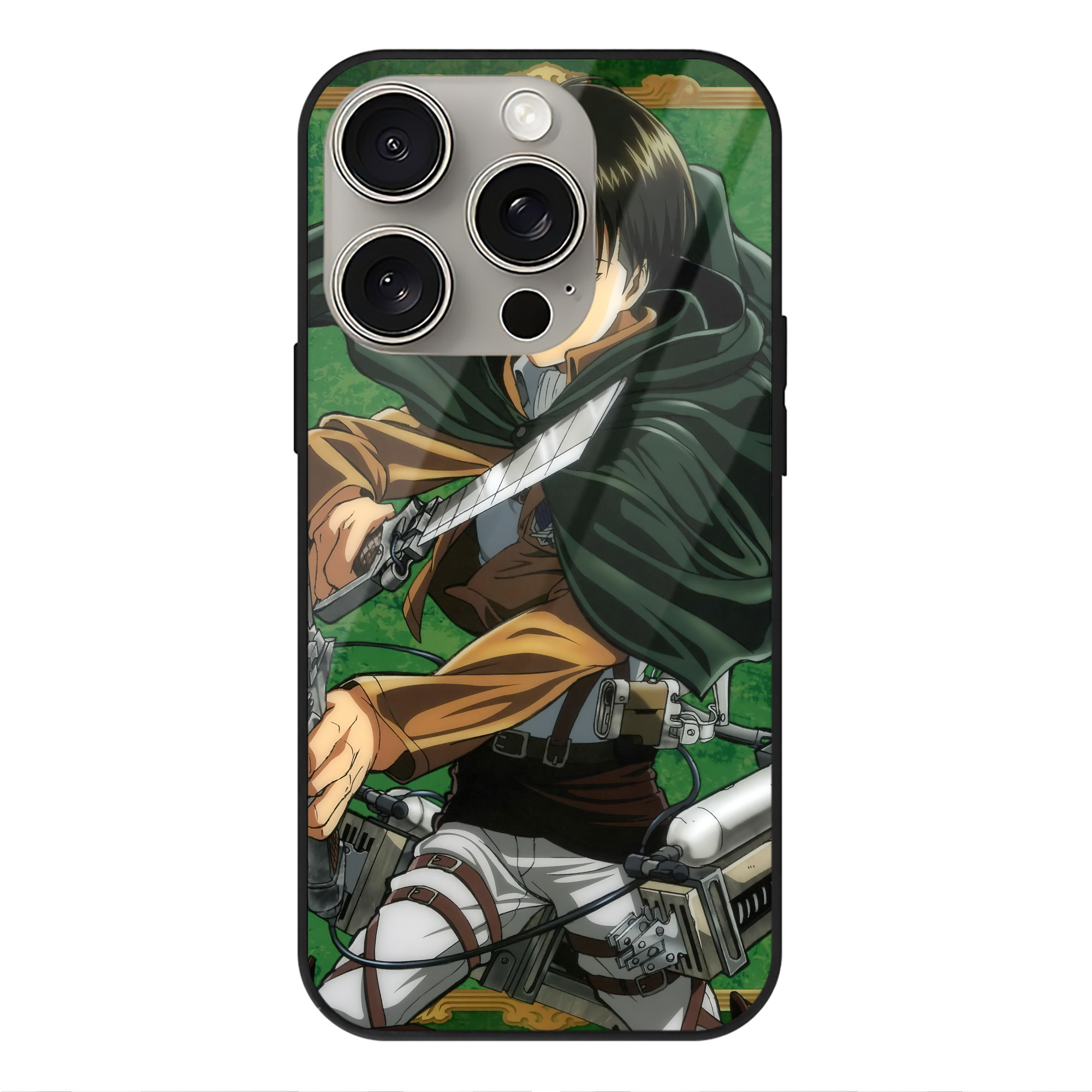 （画像用） 進撃の巨人 Attack on Titan 【iPhone15Pro対応】スマホケース 耐衝撃＆黄変防止 背面ガラス