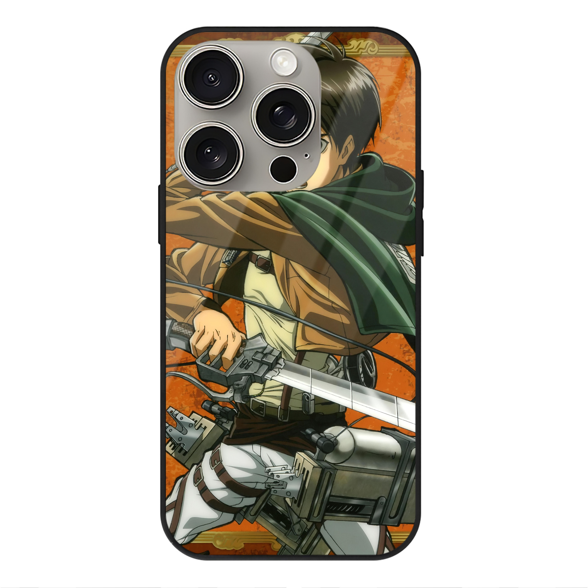 （画像用） 進撃の巨人 Attack on Titan 【iPhone15Pro対応】スマホケース 耐衝撃＆黄変防止 背面ガラス