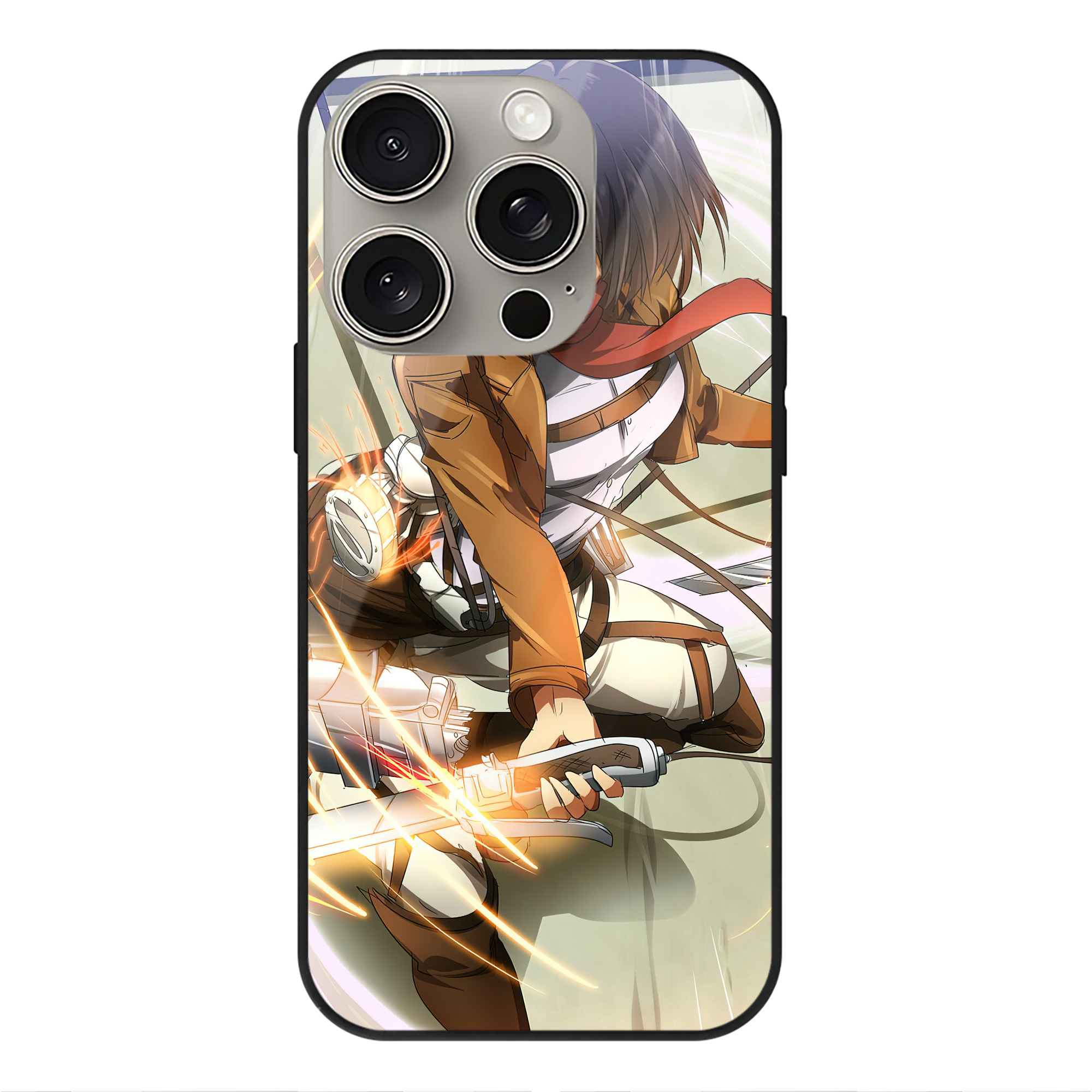 （画像用） 進撃の巨人 Attack on Titan 【iPhone15Pro対応】スマホケース 耐衝撃＆黄変防止 背面ガラス