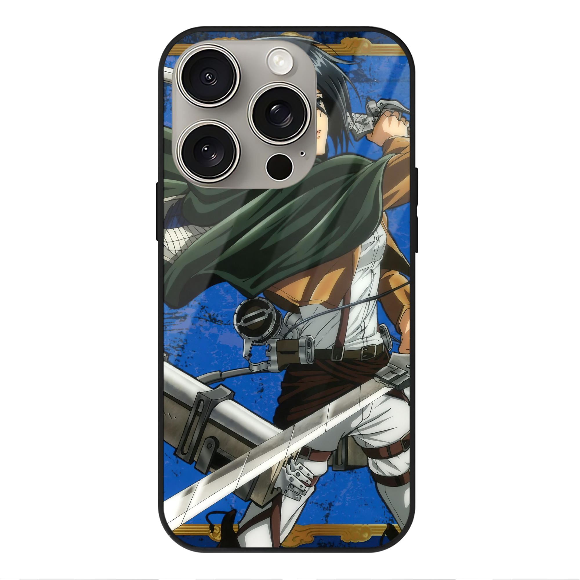 （画像用） 進撃の巨人 Attack on Titan 【iPhone15Pro対応】スマホケース 耐衝撃＆黄変防止 背面ガラス