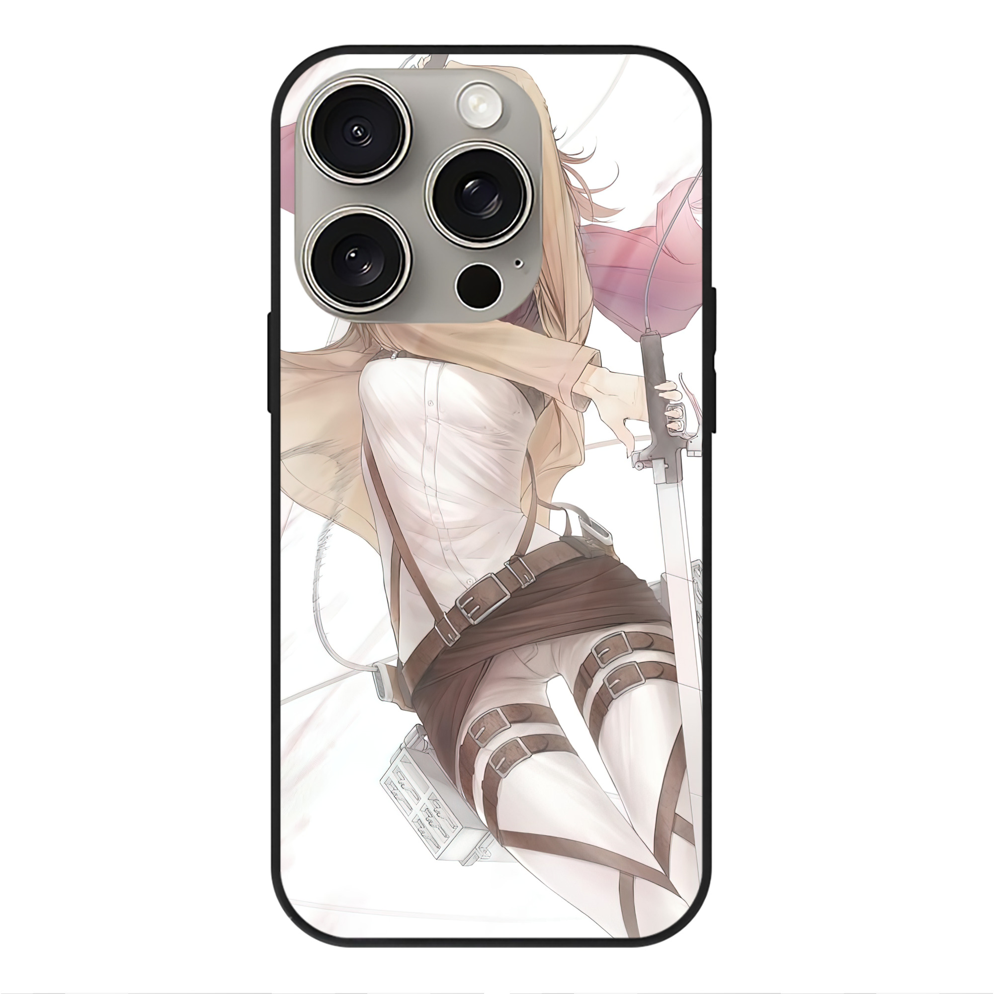 （画像用） 進撃の巨人 Attack on Titan 【iPhone15Pro対応】スマホケース 耐衝撃＆黄変防止 背面ガラス