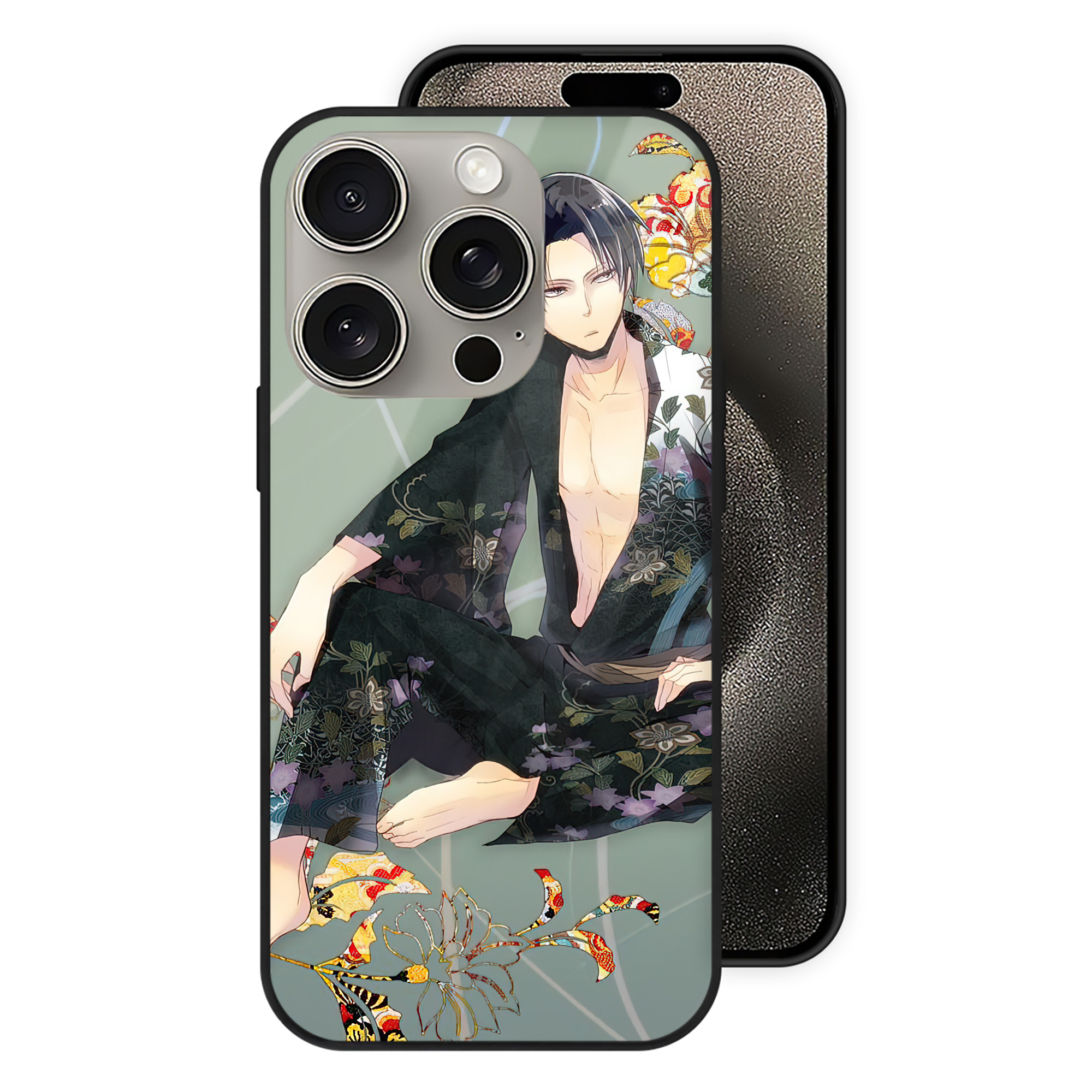 （画像用） 進撃の巨人 Attack on Titan 【iPhone15Pro対応】スマホケース 耐衝撃＆黄変防止 背面ガラス