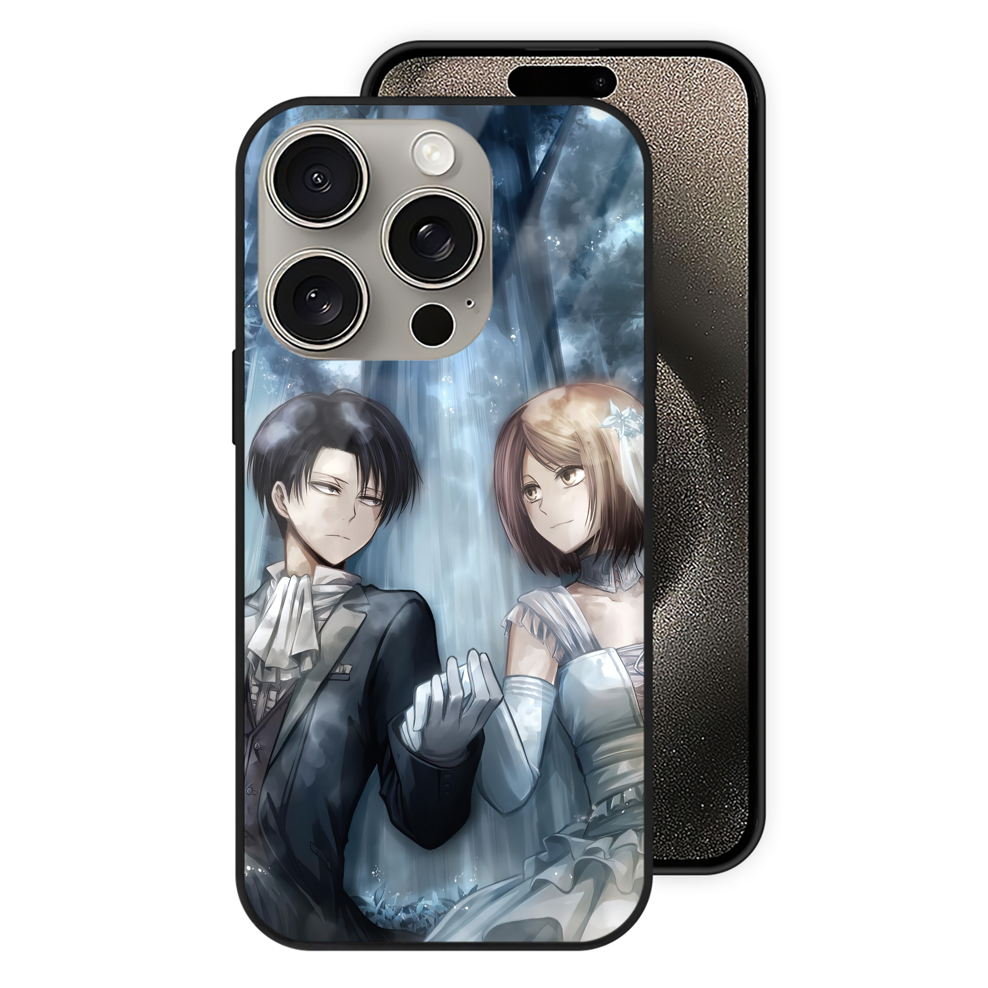 （画像用） 進撃の巨人 Attack on Titan 【iPhone15Pro対応】スマホケース 耐衝撃＆黄変防止 背面ガラス