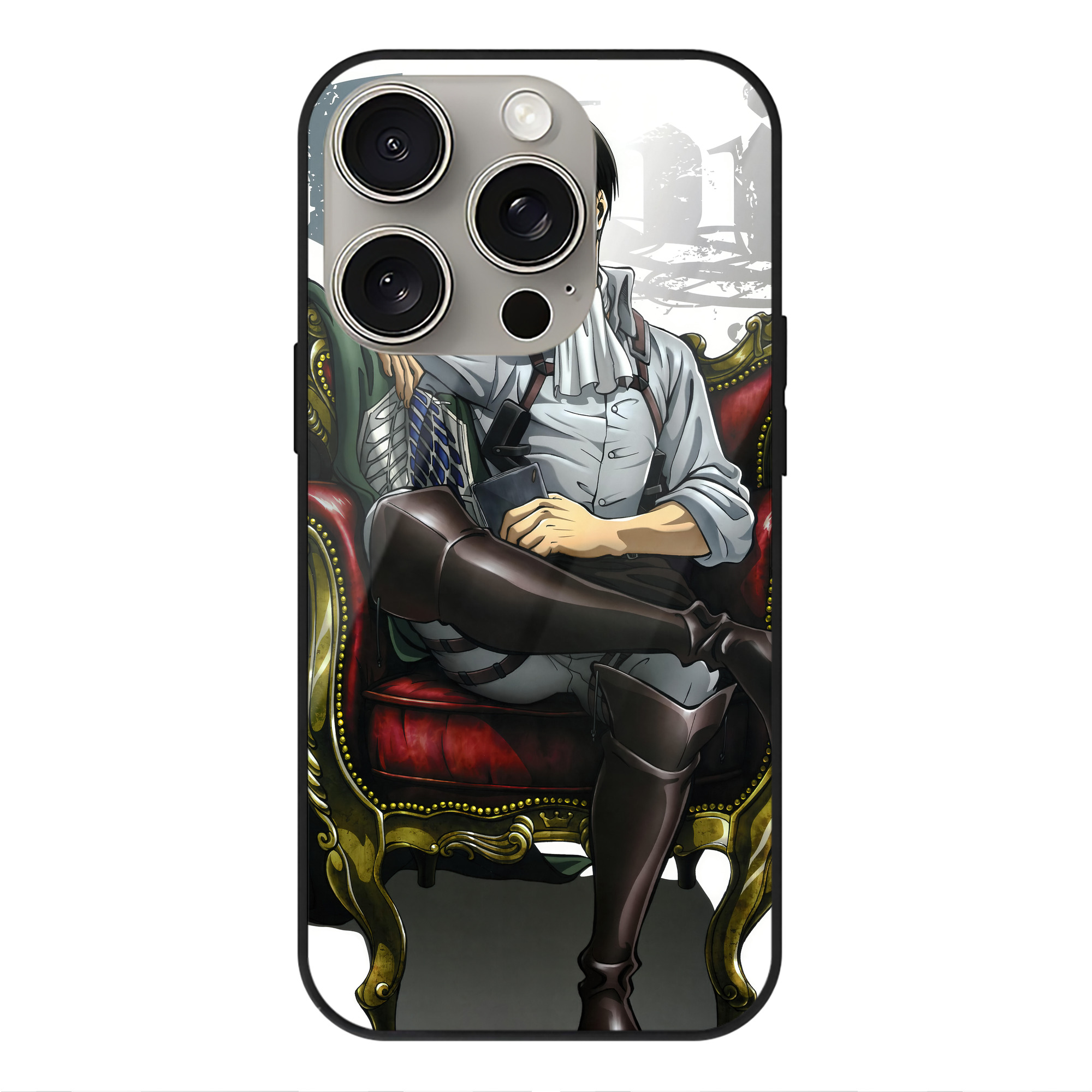 （画像用） 進撃の巨人 Attack on Titan 【iPhone15Pro対応】スマホケース 耐衝撃＆黄変防止 背面ガラス