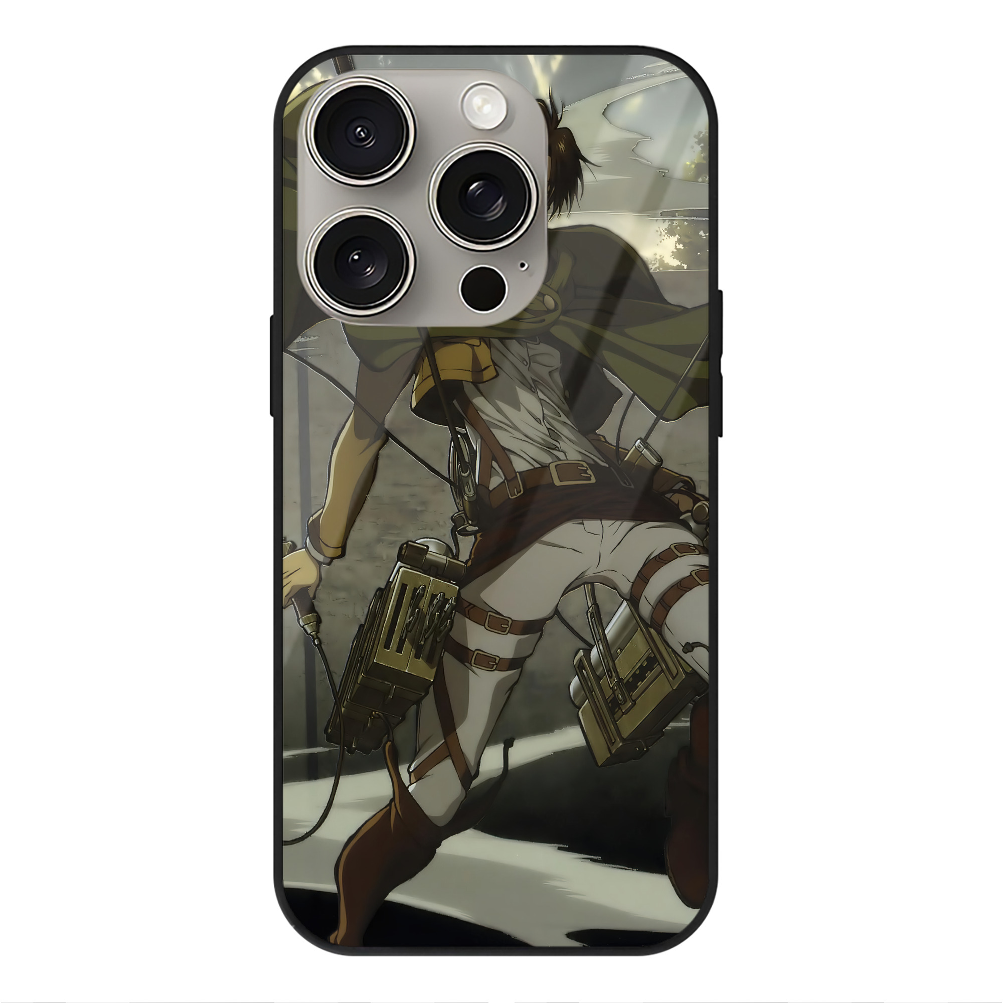 （画像用） 進撃の巨人 Attack on Titan 【iPhone15Pro対応】スマホケース 耐衝撃＆黄変防止 背面ガラス