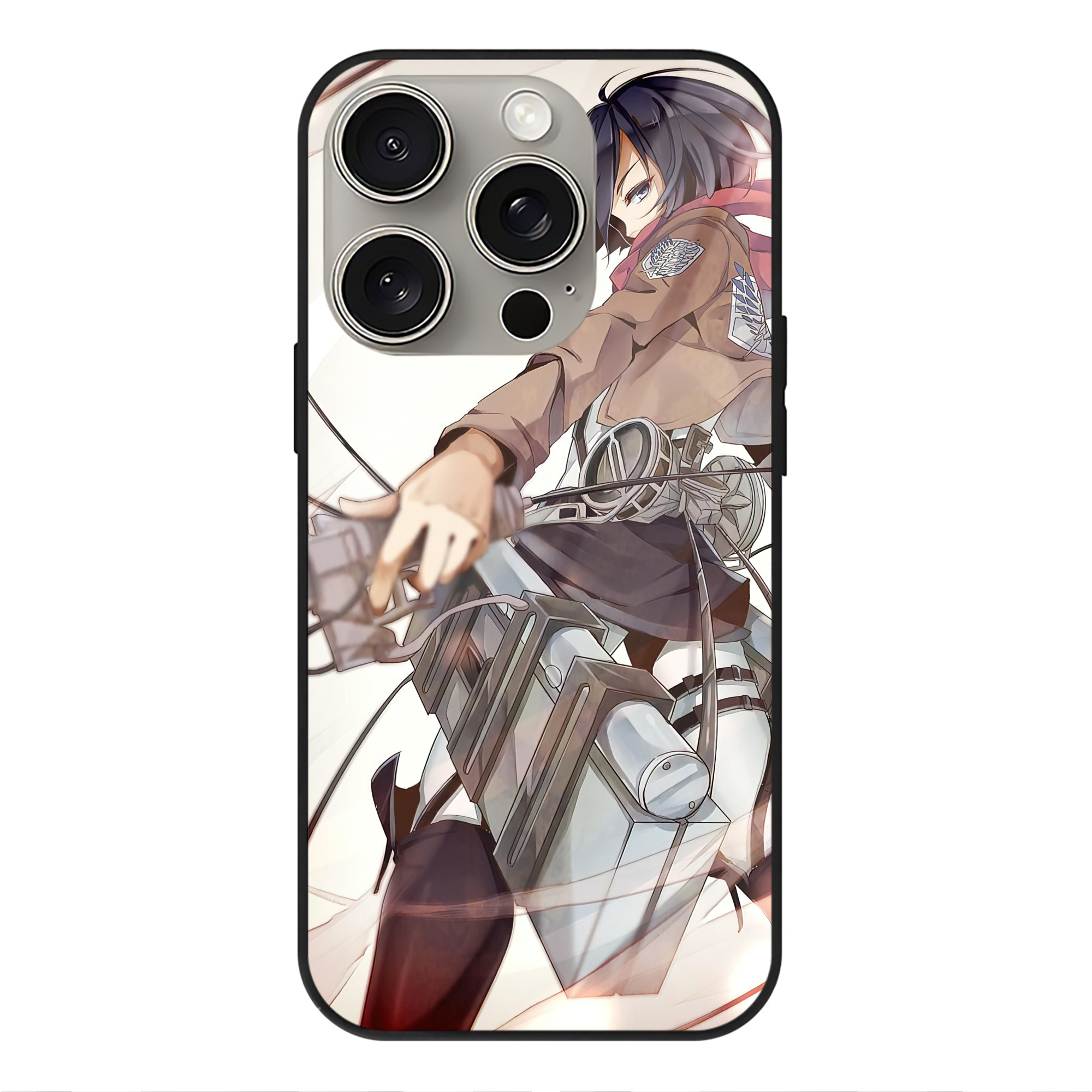 （画像用） 進撃の巨人 Attack on Titan 【iPhone15Pro対応】スマホケース 耐衝撃＆黄変防止 背面ガラス