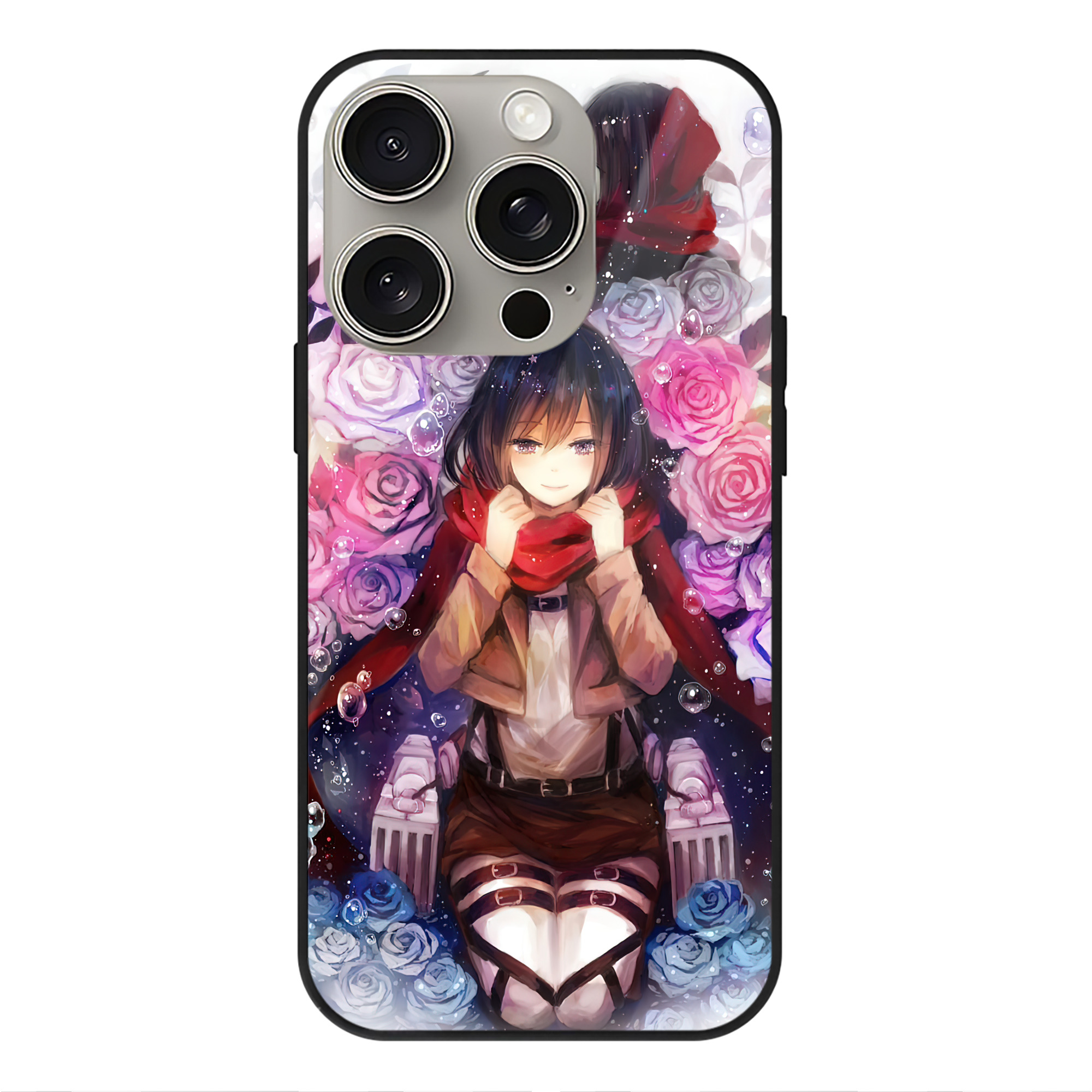 （画像用） 進撃の巨人 Attack on Titan 【iPhone15Pro対応】スマホケース 耐衝撃＆黄変防止 背面ガラス