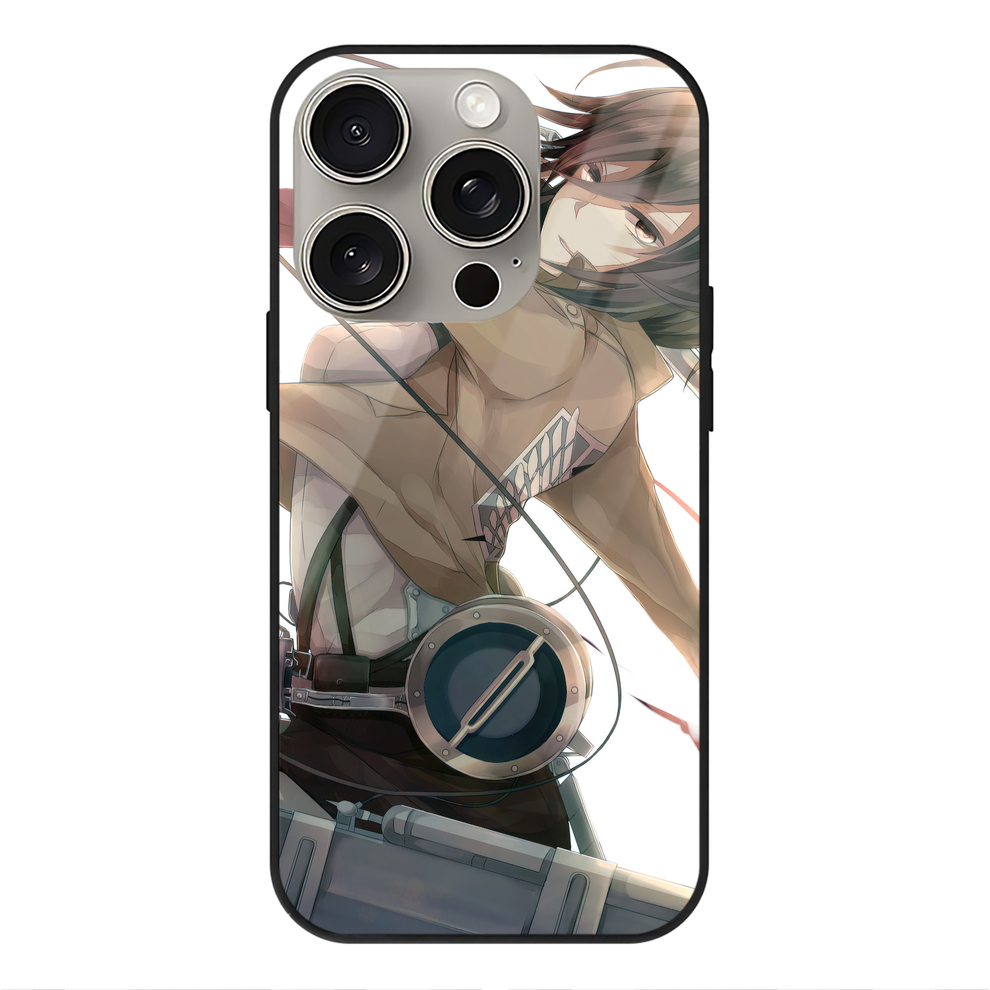 （画像用） 進撃の巨人 Attack on Titan 【iPhone15Pro対応】スマホケース 耐衝撃＆黄変防止 背面ガラス