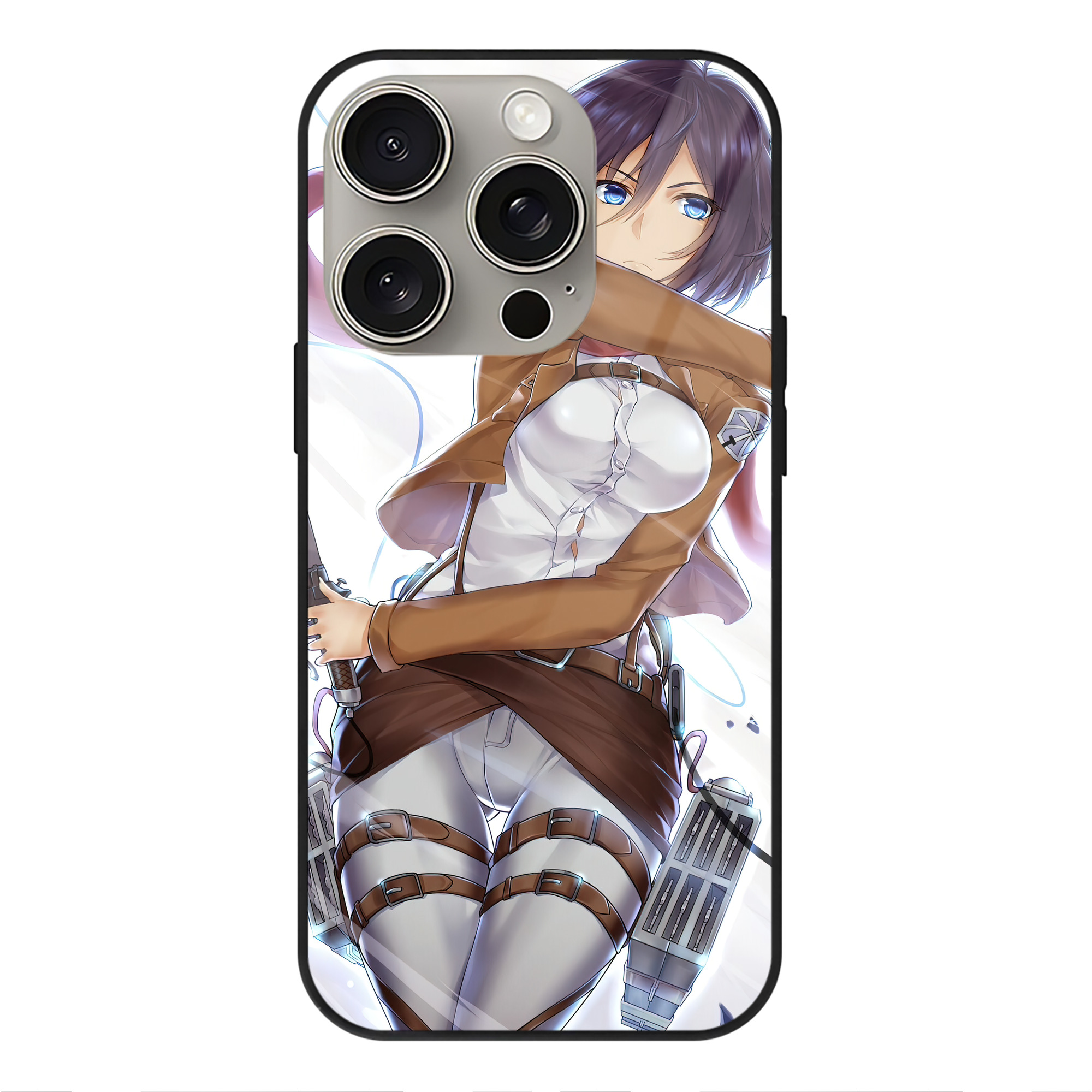 （画像用） 進撃の巨人 Attack on Titan 【iPhone15Pro対応】スマホケース 耐衝撃＆黄変防止 背面ガラス