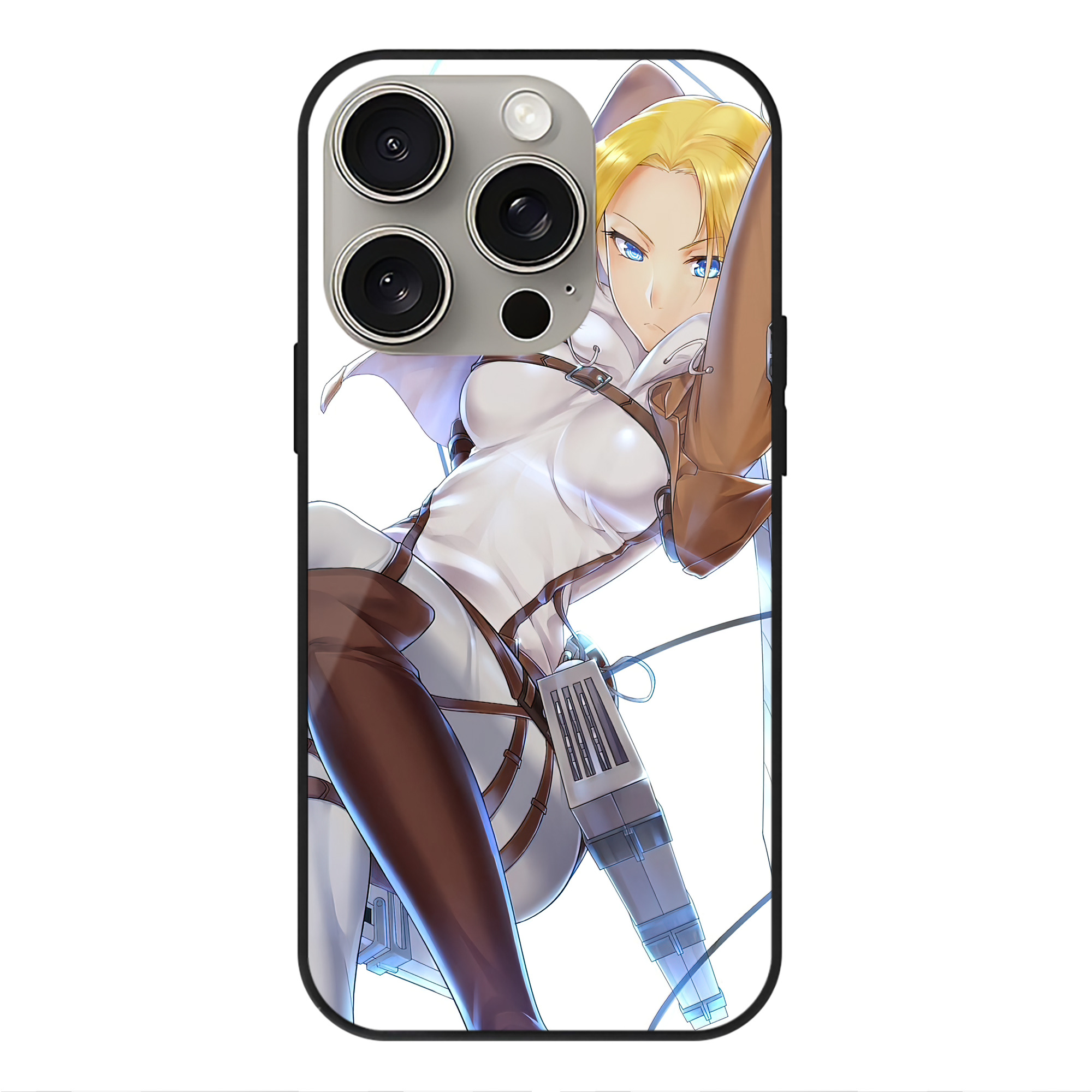 （画像用） 進撃の巨人 Attack on Titan 【iPhone15Pro対応】スマホケース 耐衝撃＆黄変防止 背面ガラス