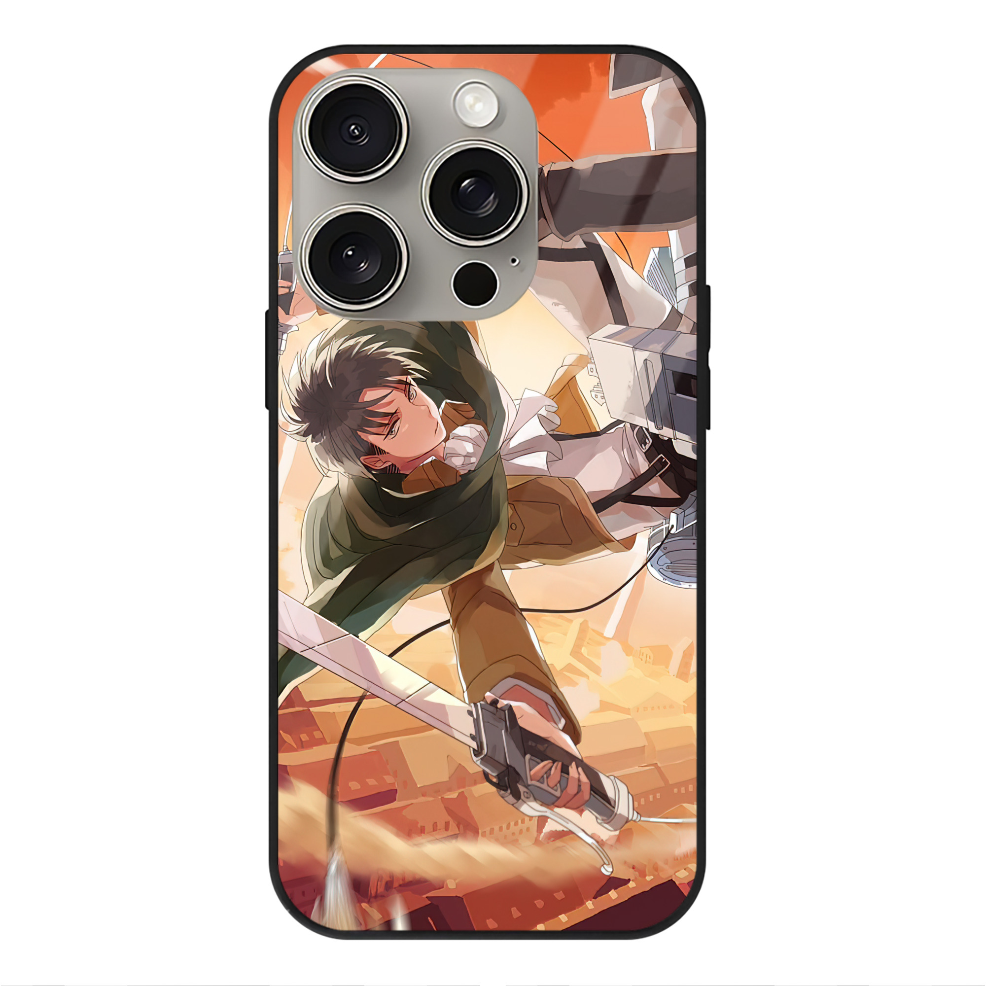 （画像用） 進撃の巨人 Attack on Titan 【iPhone15Pro対応】スマホケース 耐衝撃＆黄変防止 背面ガラス