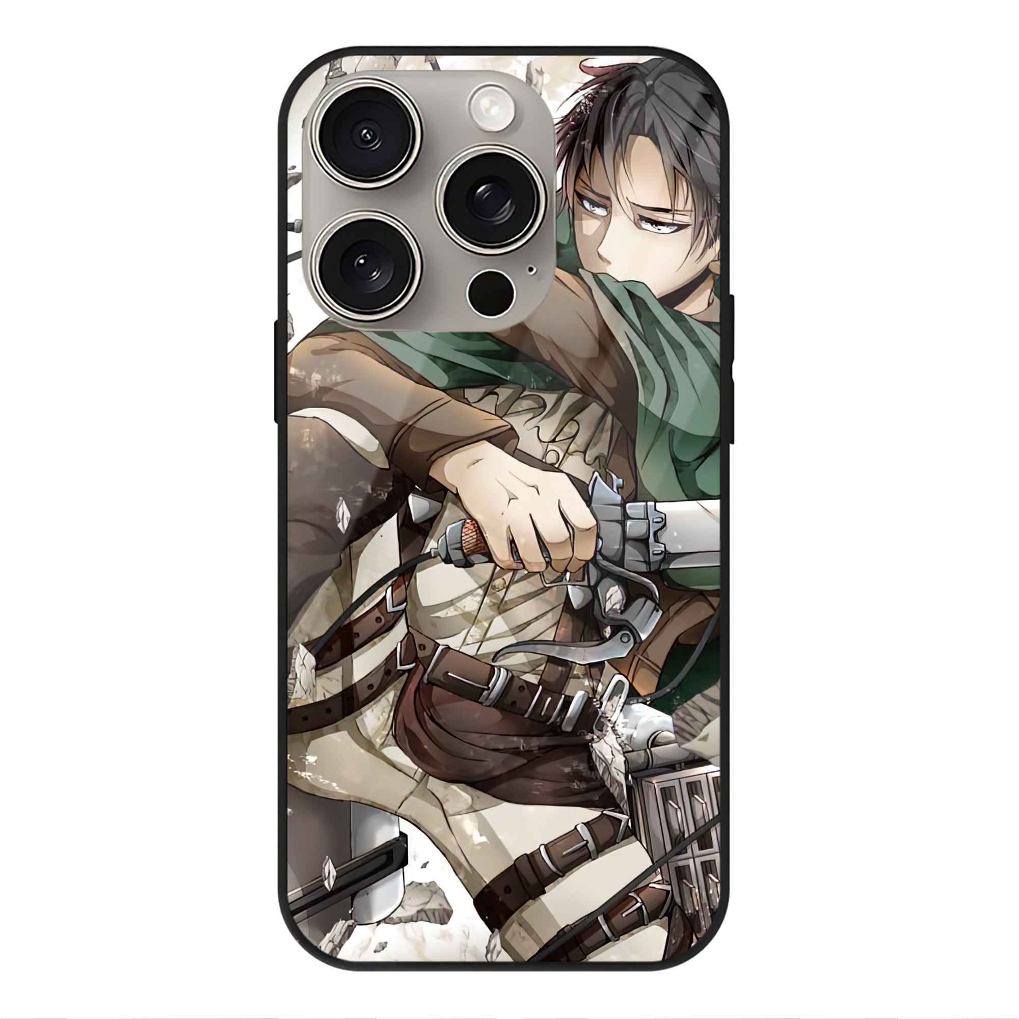 （画像用） 進撃の巨人 Attack on Titan 【iPhone15Pro対応】スマホケース 耐衝撃＆黄変防止 背面ガラス
