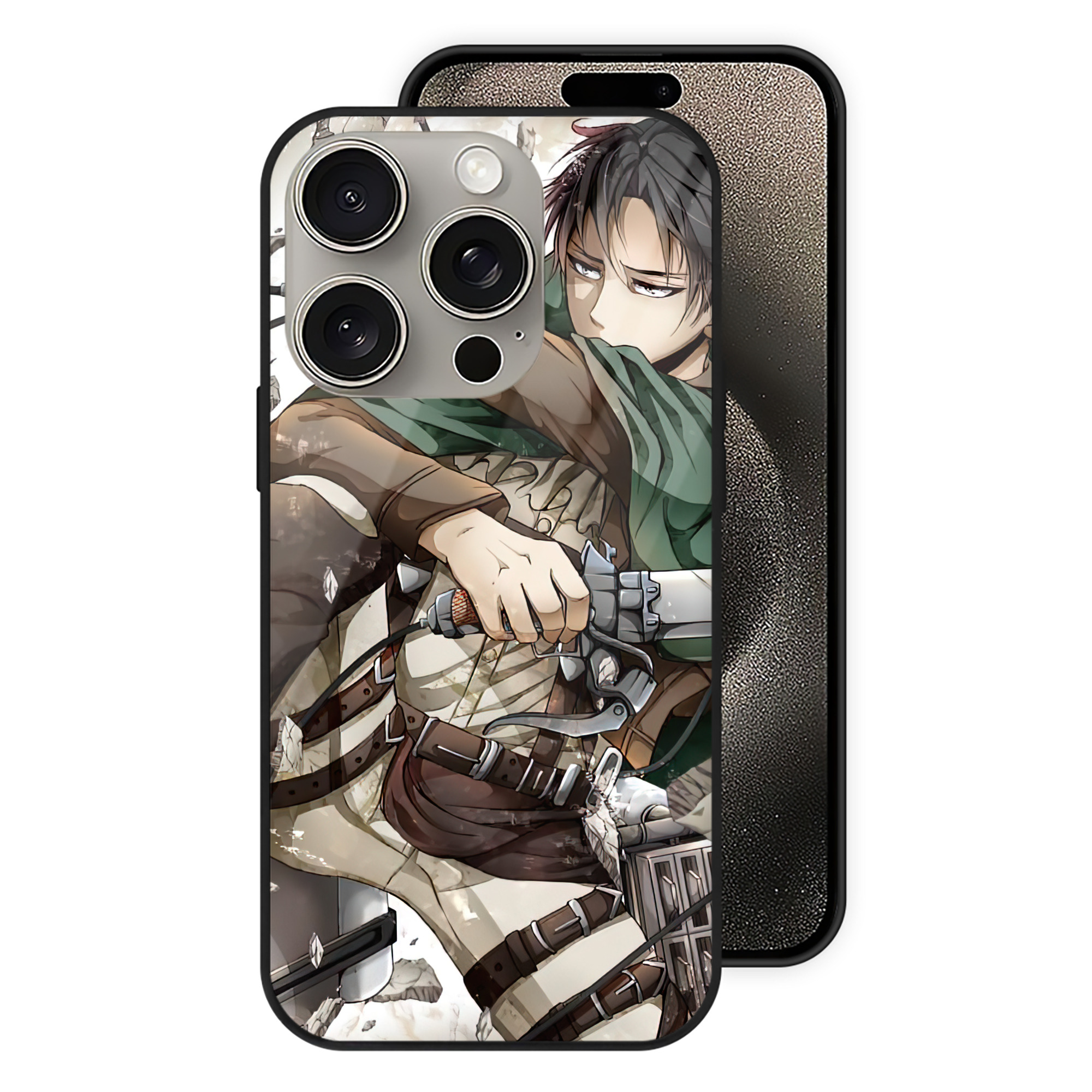 （画像用） 進撃の巨人 Attack on Titan 【iPhone15Pro対応】スマホケース 耐衝撃＆黄変防止 背面ガラス