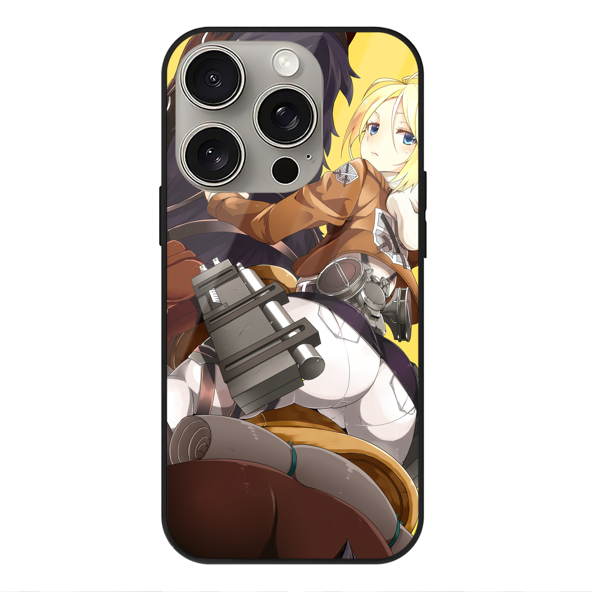 （画像用） 進撃の巨人 Attack on Titan 【iPhone15Pro対応】スマホケース 耐衝撃＆黄変防止 背面ガラス