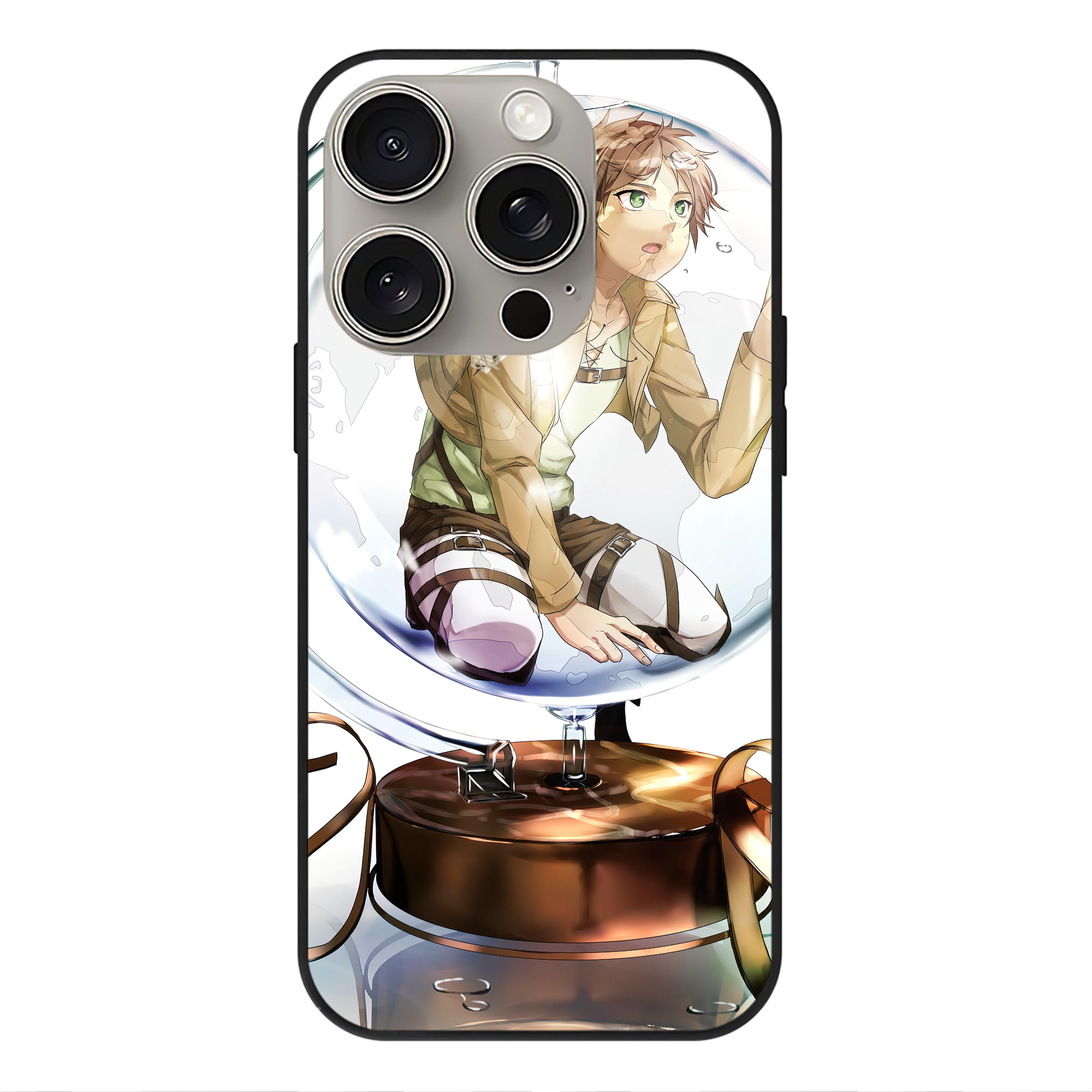 （画像用） 進撃の巨人 Attack on Titan 【iPhone15Pro対応】スマホケース 耐衝撃＆黄変防止 背面ガラス