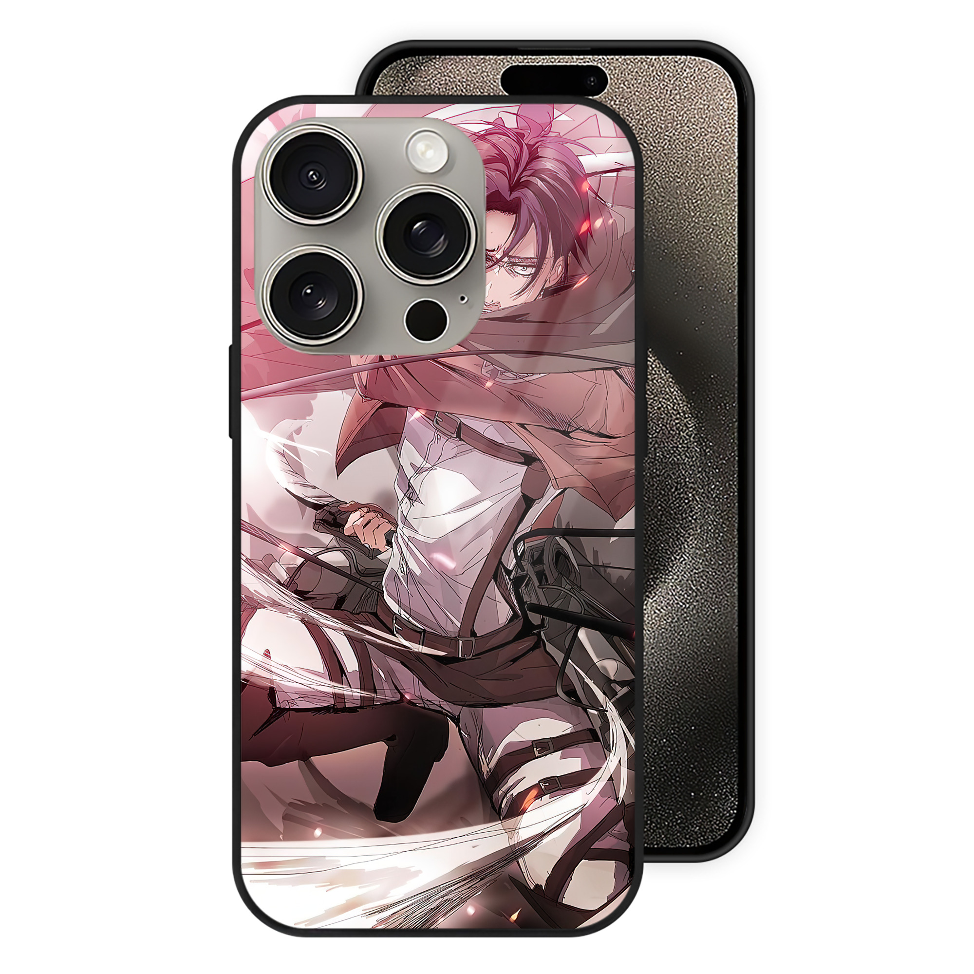 （画像用） 進撃の巨人 Attack on Titan 【iPhone15Pro対応】スマホケース 耐衝撃＆黄変防止 背面ガラス