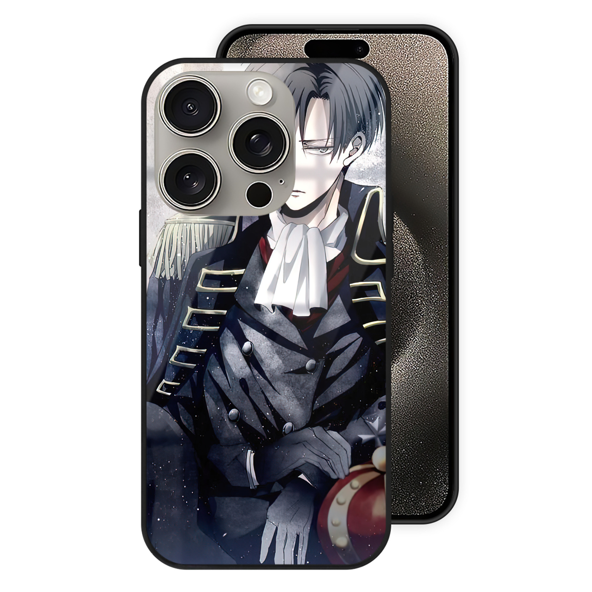 （画像用） 進撃の巨人 Attack on Titan 【iPhone15Pro対応】スマホケース 耐衝撃＆黄変防止 背面ガラス