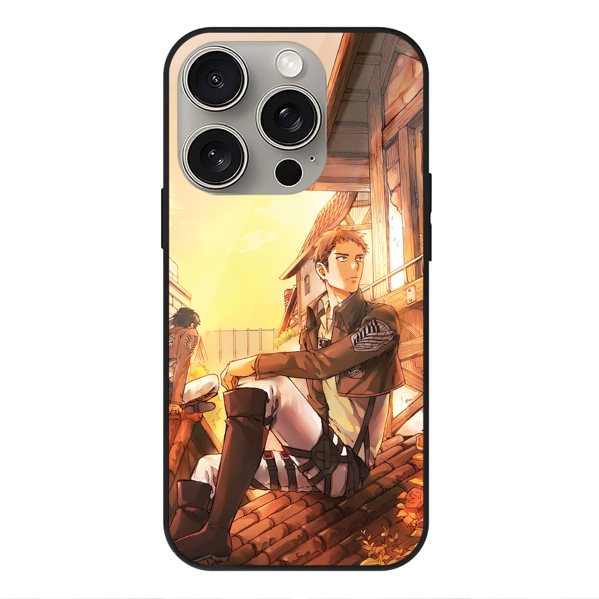 （画像用） 進撃の巨人 Attack on Titan 【iPhone15Pro対応】スマホケース 耐衝撃＆黄変防止 背面ガラス