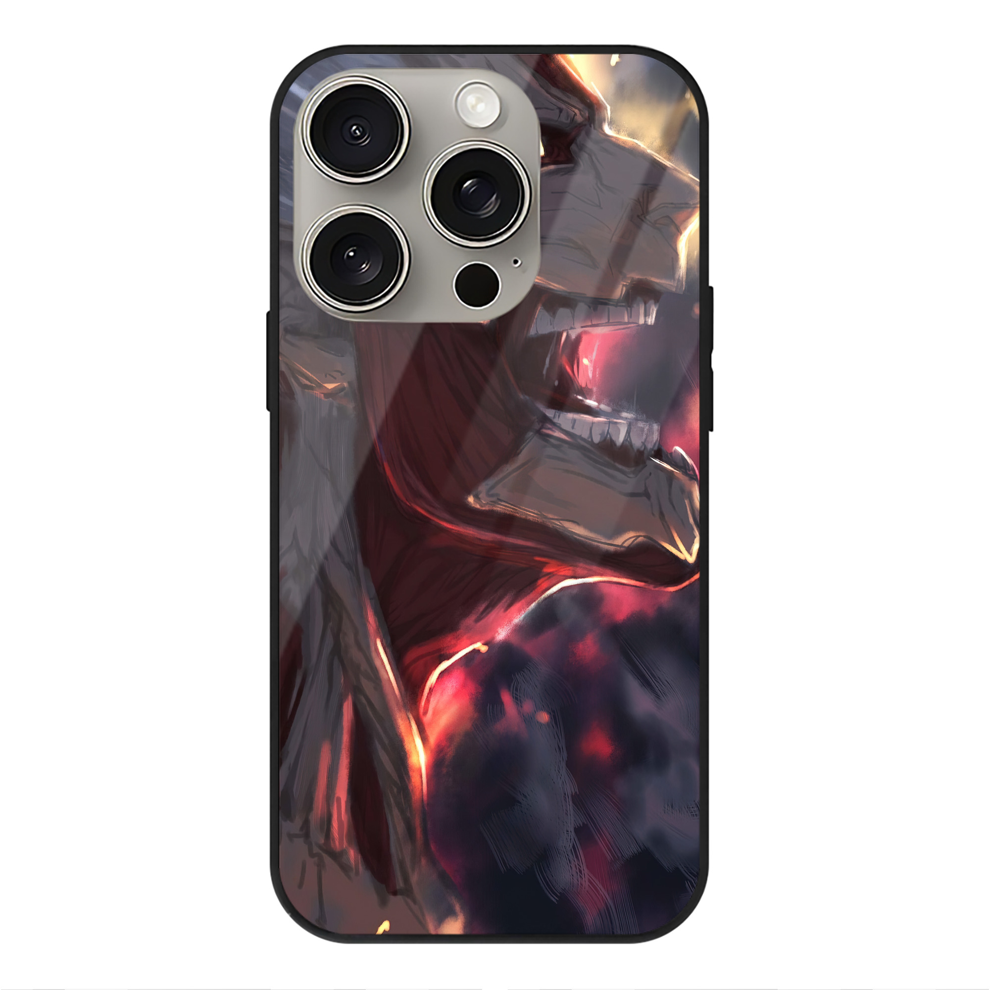 （画像用） 進撃の巨人 Attack on Titan 【iPhone15Pro対応】スマホケース 耐衝撃＆黄変防止 背面ガラス