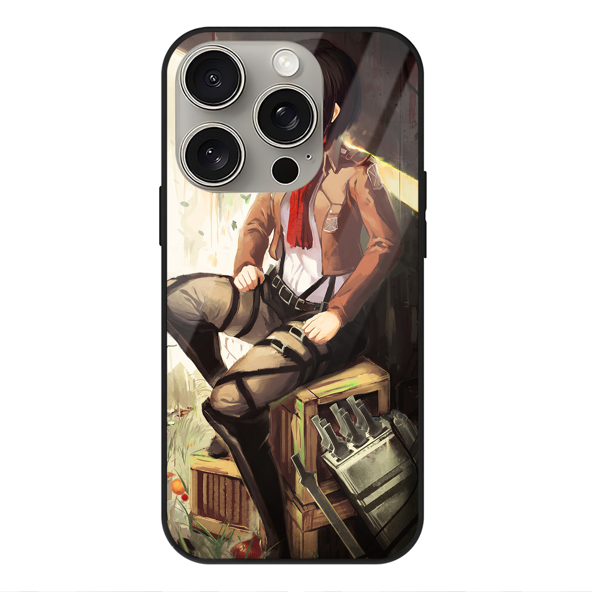 （画像用） 進撃の巨人 Attack on Titan 【iPhone15Pro対応】スマホケース 耐衝撃＆黄変防止 背面ガラス