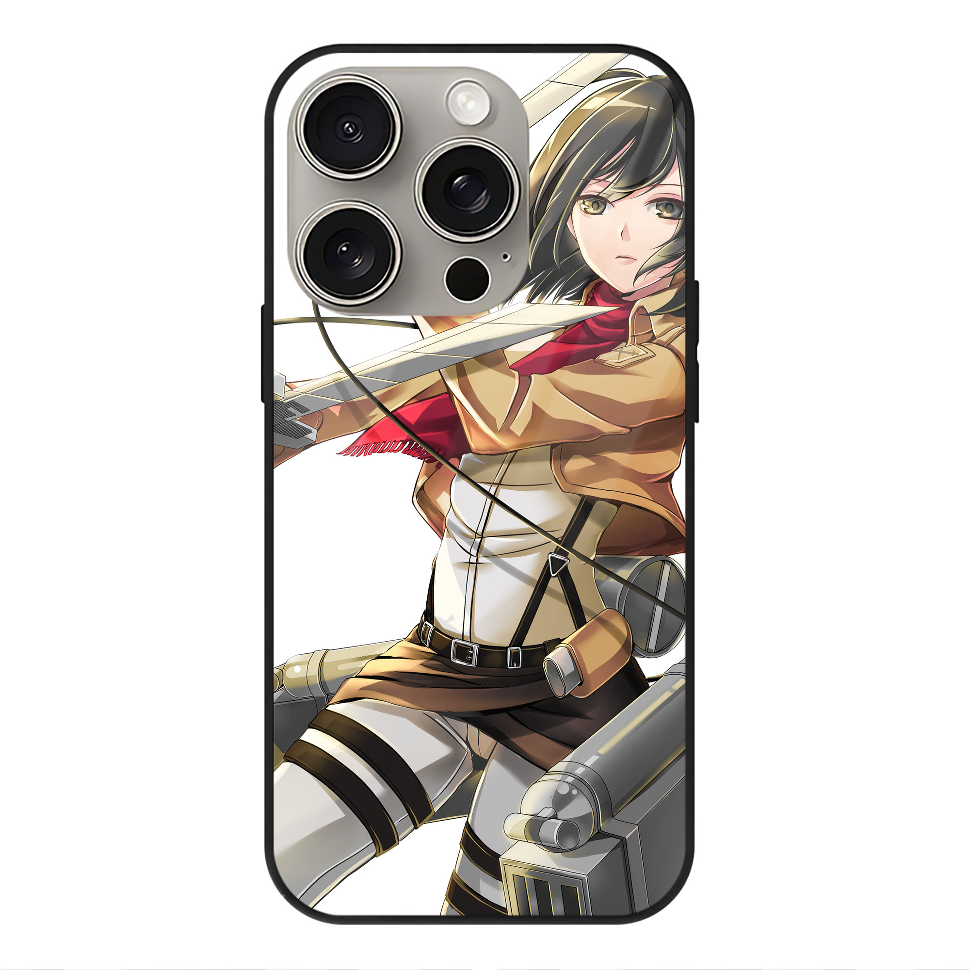 （画像用） 進撃の巨人 Attack on Titan 【iPhone15Pro対応】スマホケース 耐衝撃＆黄変防止 背面ガラス