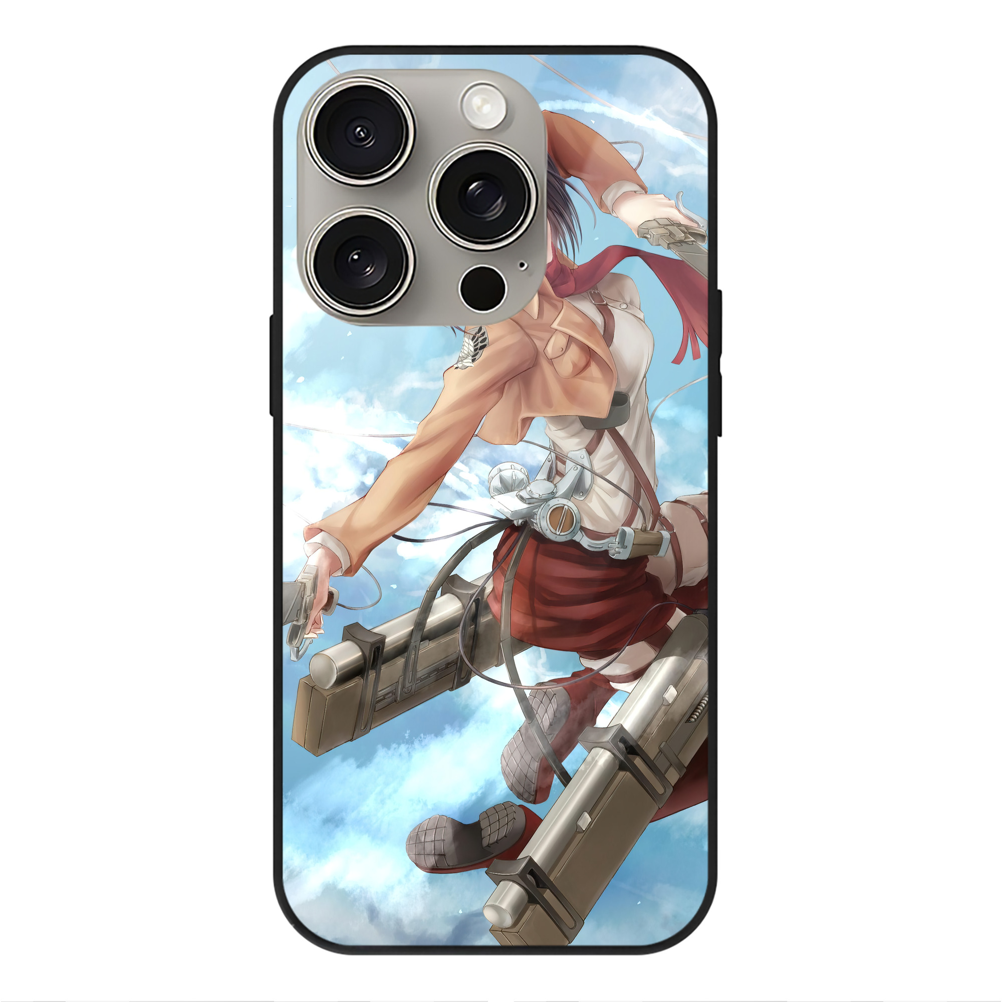 （画像用） 進撃の巨人 Attack on Titan 【iPhone15Pro対応】スマホケース 耐衝撃＆黄変防止 背面ガラス