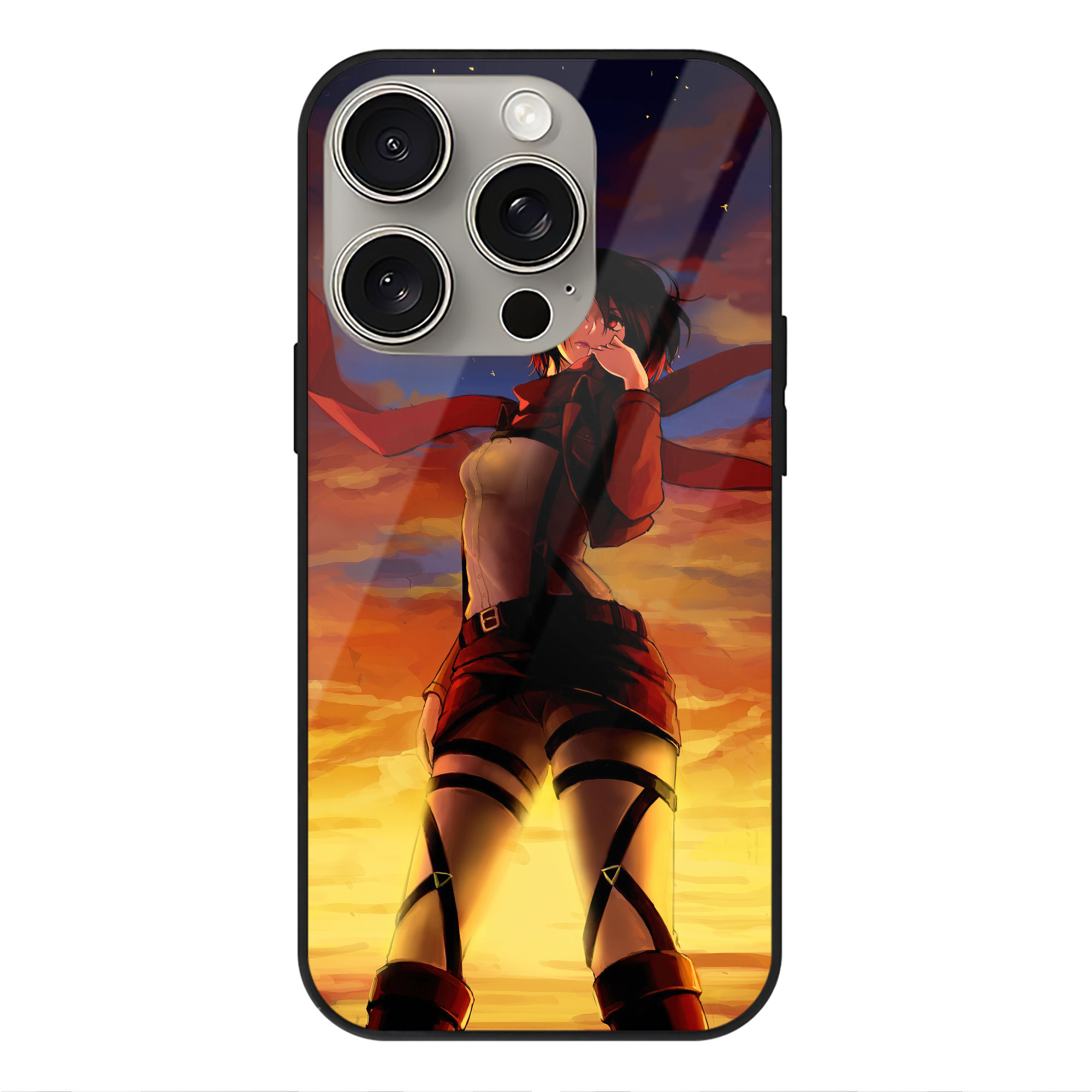 （画像用） 進撃の巨人 Attack on Titan 【iPhone15Pro対応】スマホケース 耐衝撃＆黄変防止 背面ガラス