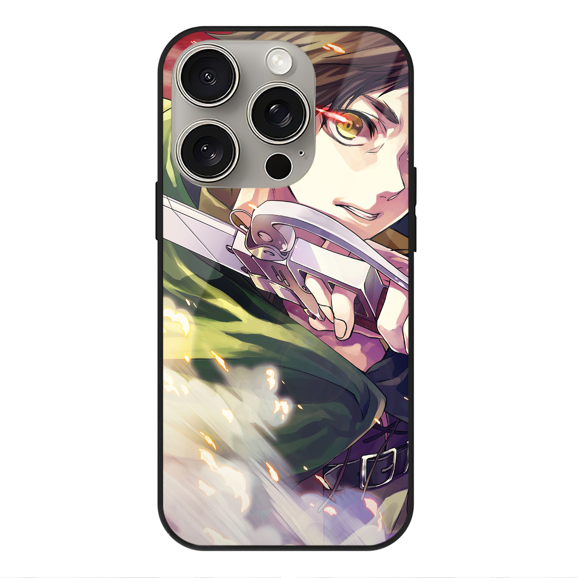 （画像用） 進撃の巨人 Attack on Titan 【iPhone15Pro対応】スマホケース 耐衝撃＆黄変防止 背面ガラス
