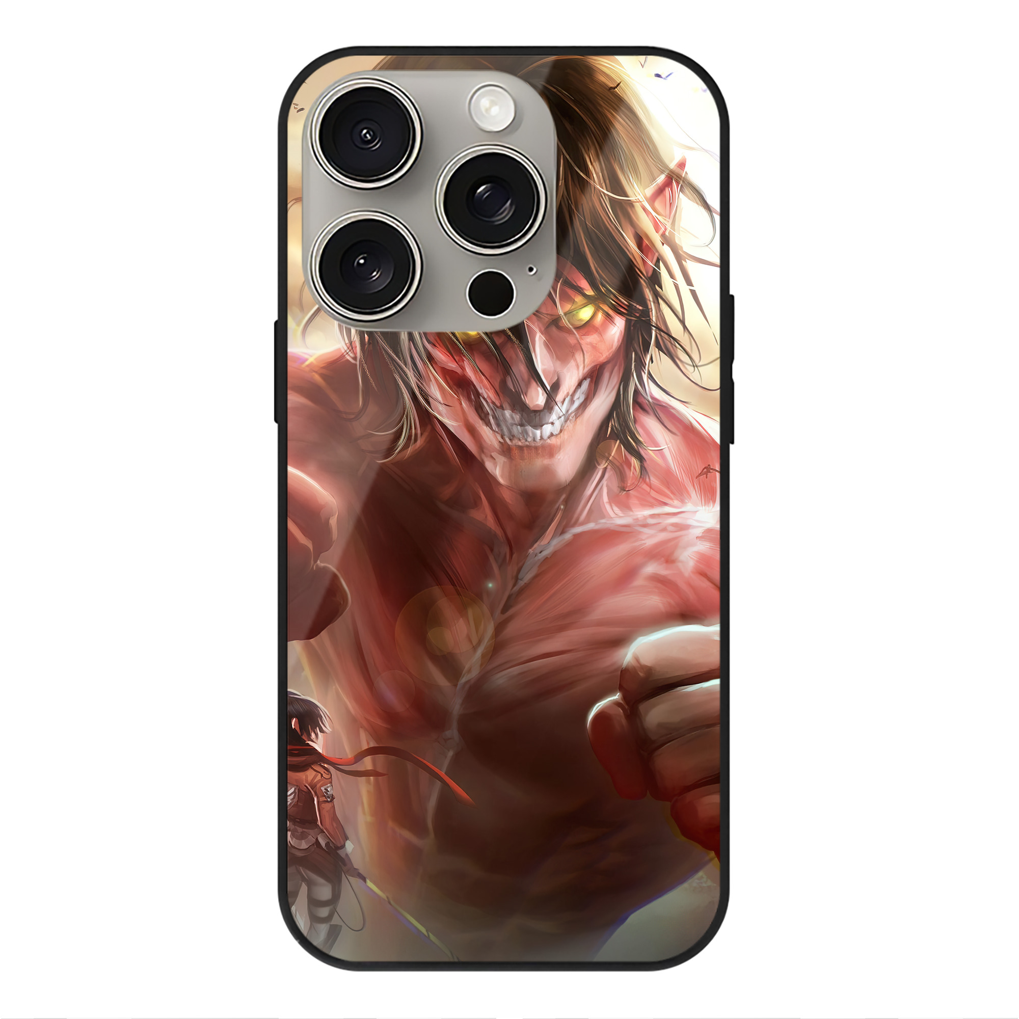 （画像用） 進撃の巨人 Attack on Titan 【iPhone15Pro対応】スマホケース 耐衝撃＆黄変防止 背面ガラス