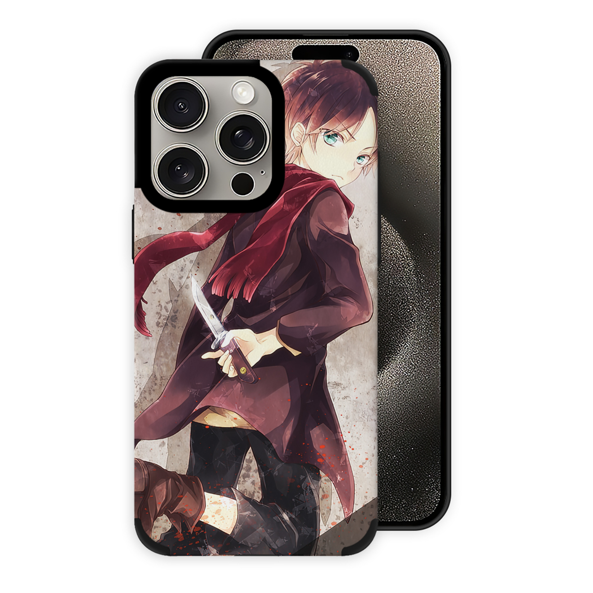 （画像用） 進撃の巨人 Attack on Titan 【iPhone15ProMax対応】 PUレザー スマホケース 耐衝撃＆黄変防止