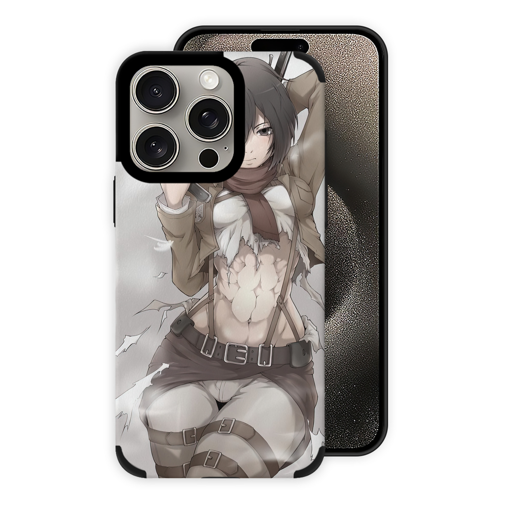 （画像用） 進撃の巨人 Attack on Titan 【iPhone15ProMax対応】 PUレザー スマホケース 耐衝撃＆黄変防止