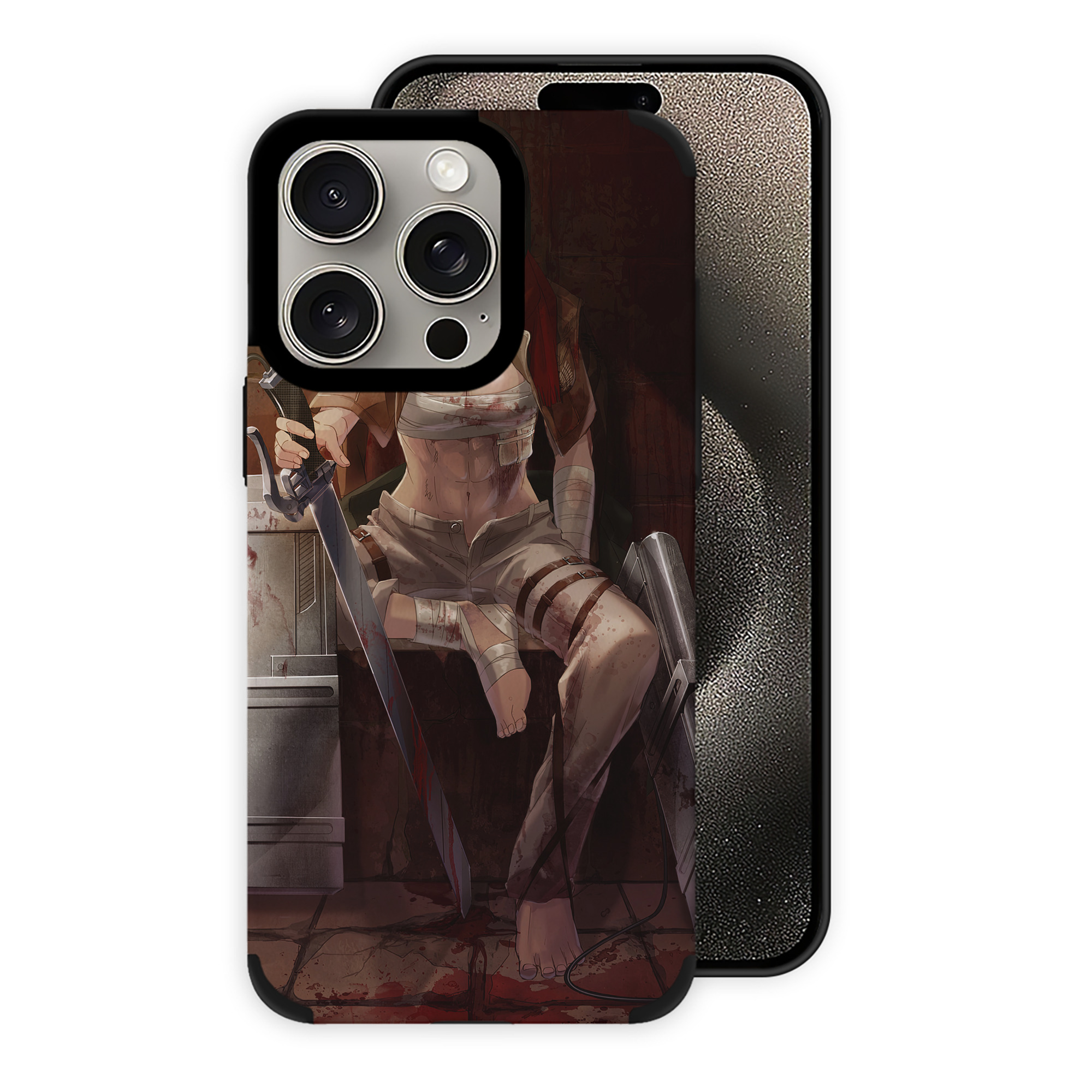 （画像用） 進撃の巨人 Attack on Titan 【iPhone15ProMax対応】 PUレザー スマホケース 耐衝撃＆黄変防止