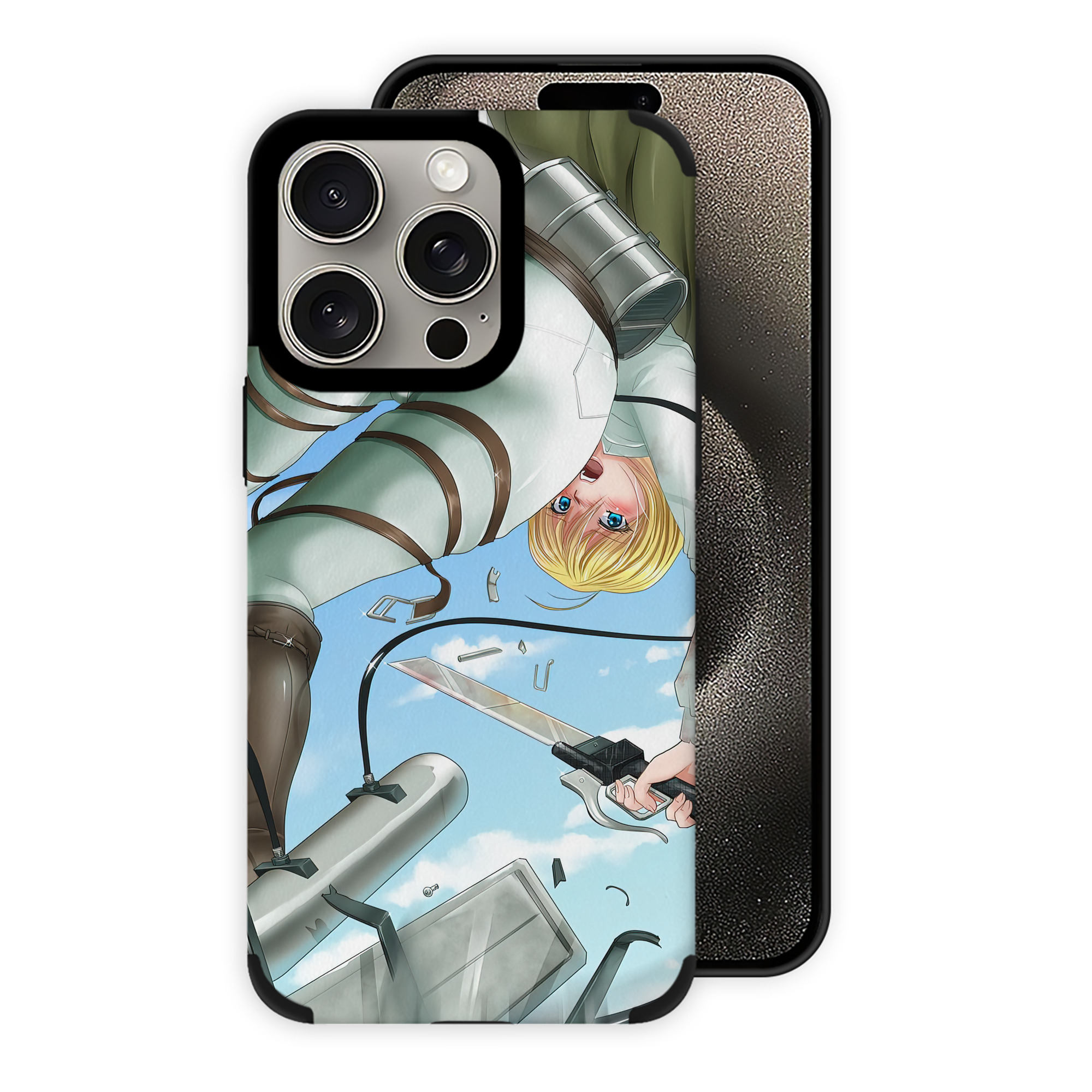 （画像用） 進撃の巨人 Attack on Titan 【iPhone15ProMax対応】 PUレザー スマホケース 耐衝撃＆黄変防止