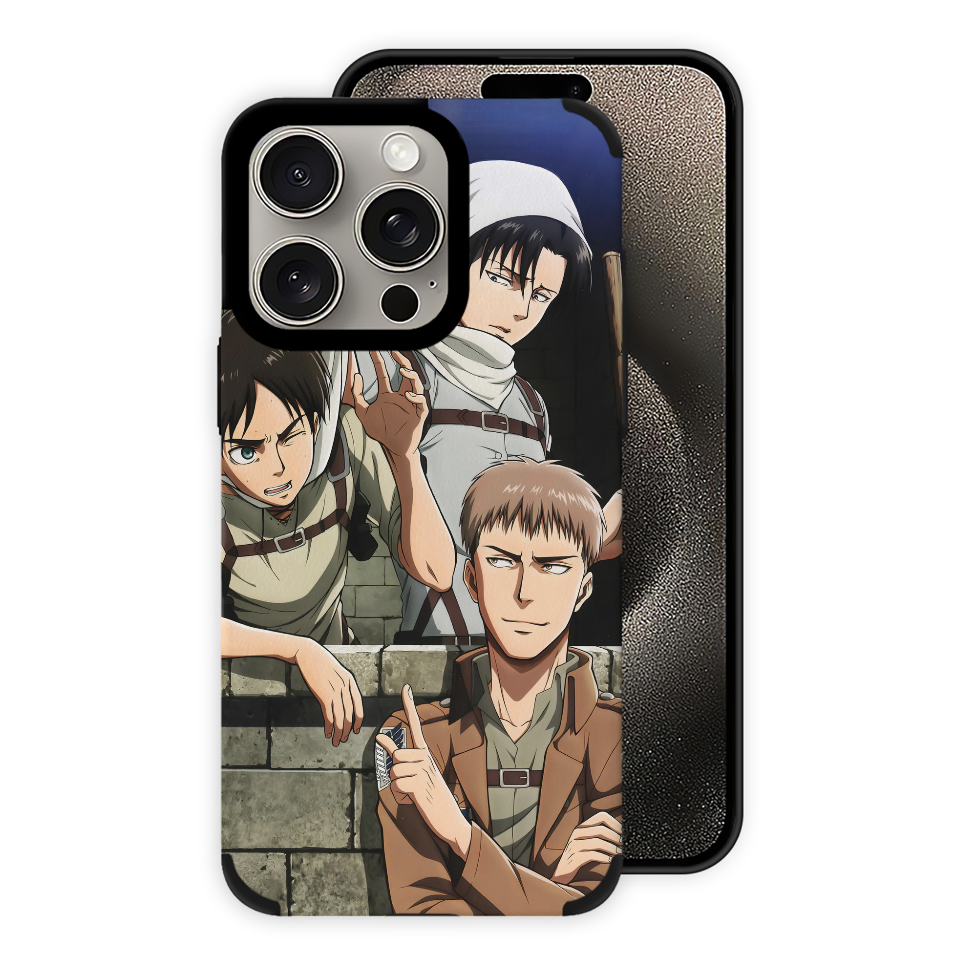 （画像用） 進撃の巨人 Attack on Titan 【iPhone15ProMax対応】 PUレザー スマホケース 耐衝撃＆黄変防止