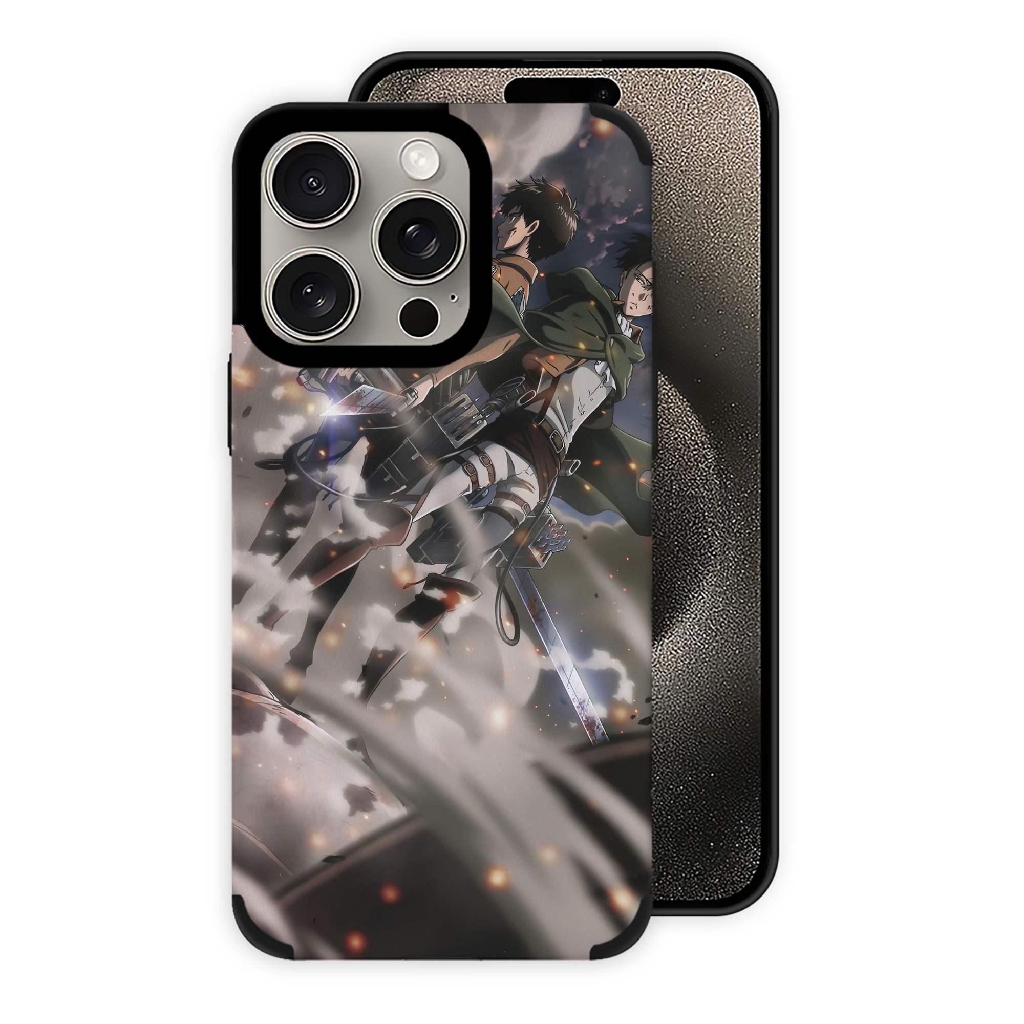 （画像用） 進撃の巨人 Attack on Titan 【iPhone15ProMax対応】 PUレザー スマホケース 耐衝撃＆黄変防止