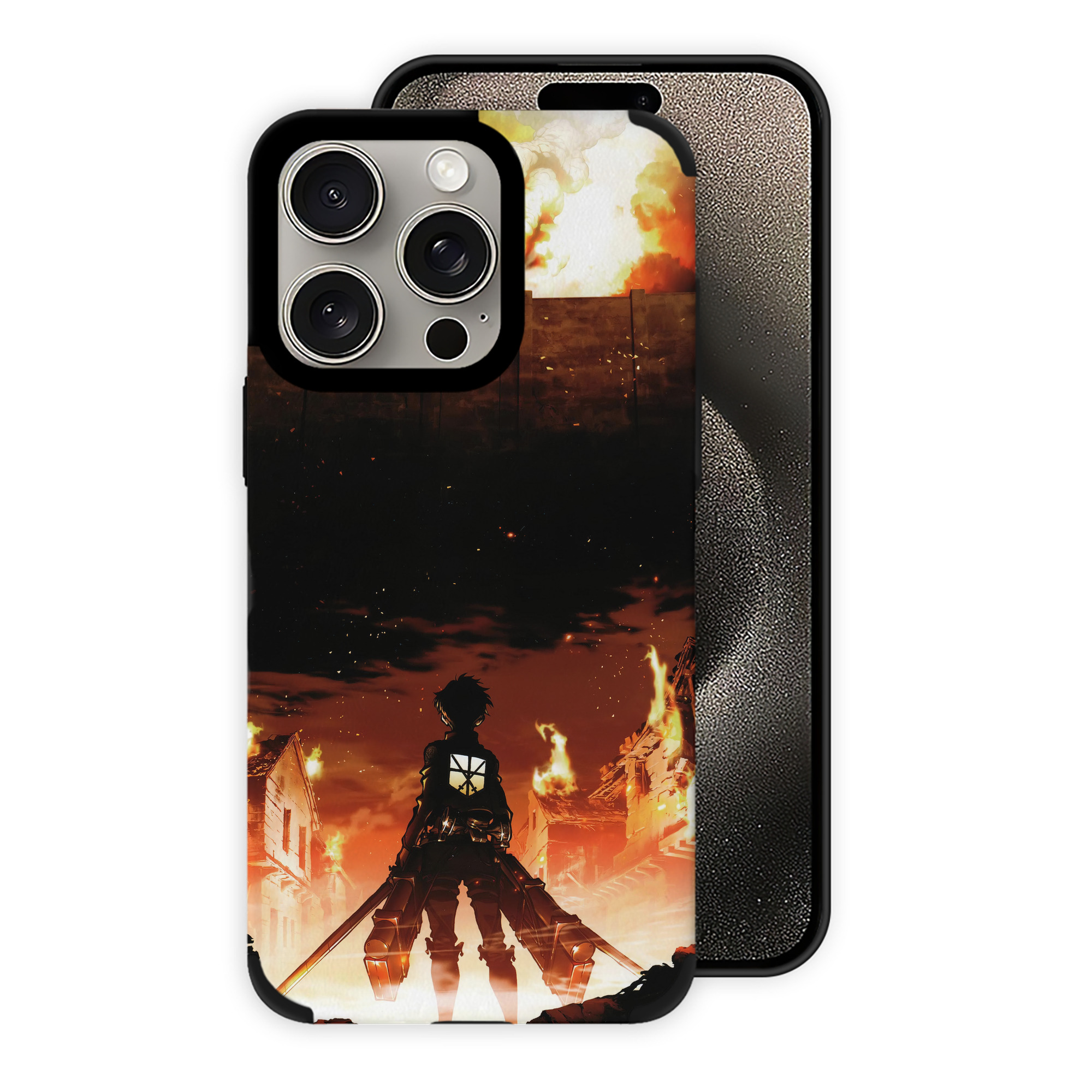 （画像用） 進撃の巨人 Attack on Titan 【iPhone15ProMax対応】 PUレザー スマホケース 耐衝撃＆黄変防止