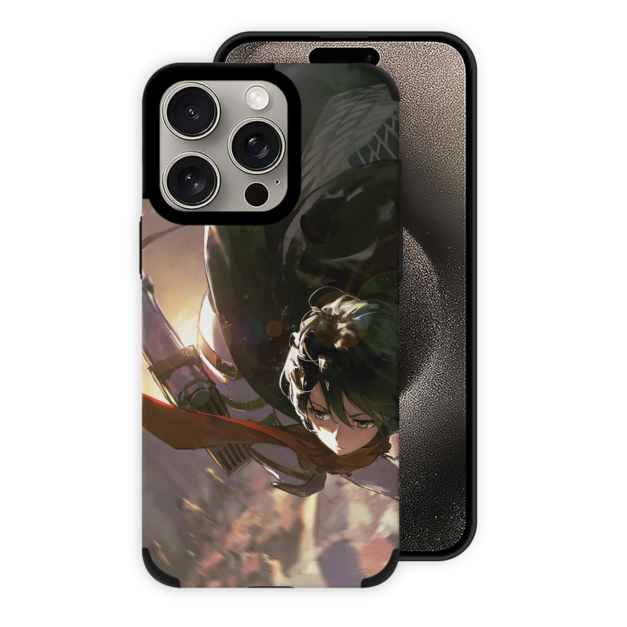 （画像用） 進撃の巨人 Attack on Titan 【iPhone15ProMax対応】 PUレザー スマホケース 耐衝撃＆黄変防止