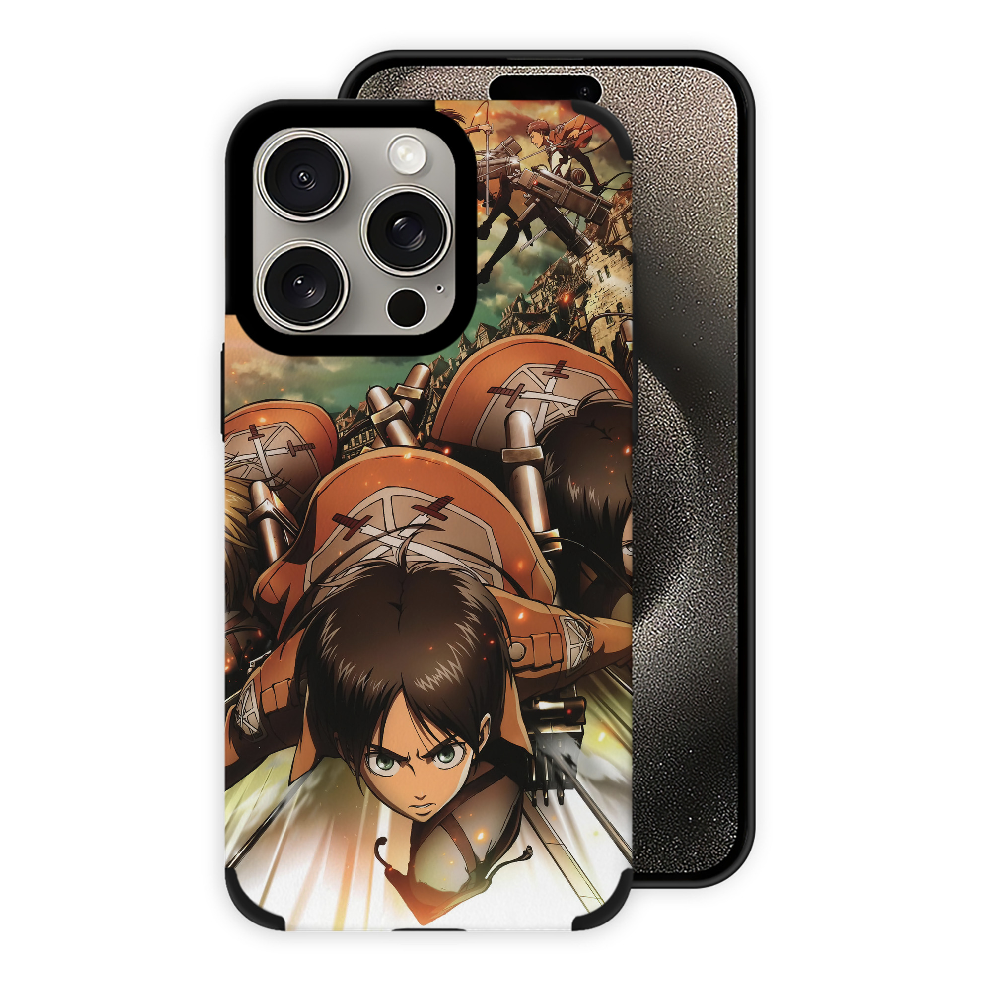 （画像用） 進撃の巨人 Attack on Titan 【iPhone15ProMax対応】 PUレザー スマホケース 耐衝撃＆黄変防止
