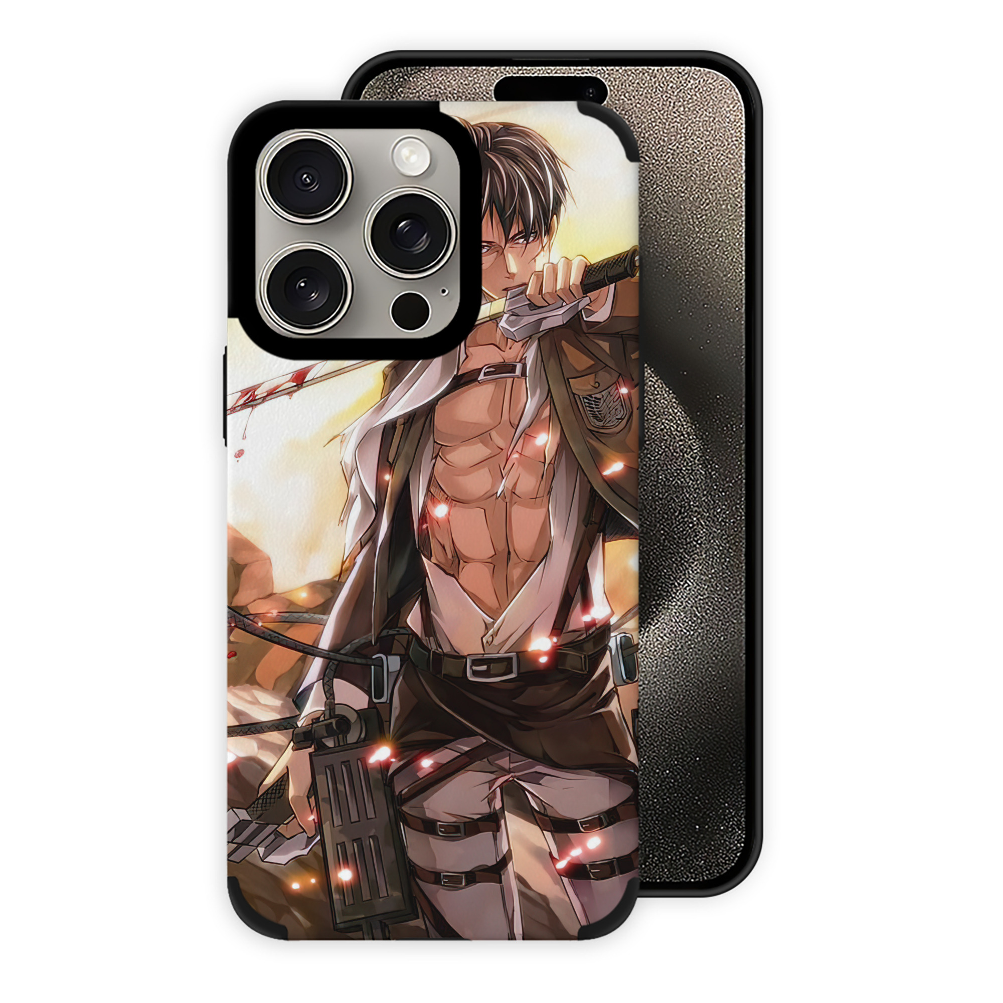 （画像用） 進撃の巨人 Attack on Titan 【iPhone15ProMax対応】 PUレザー スマホケース 耐衝撃＆黄変防止