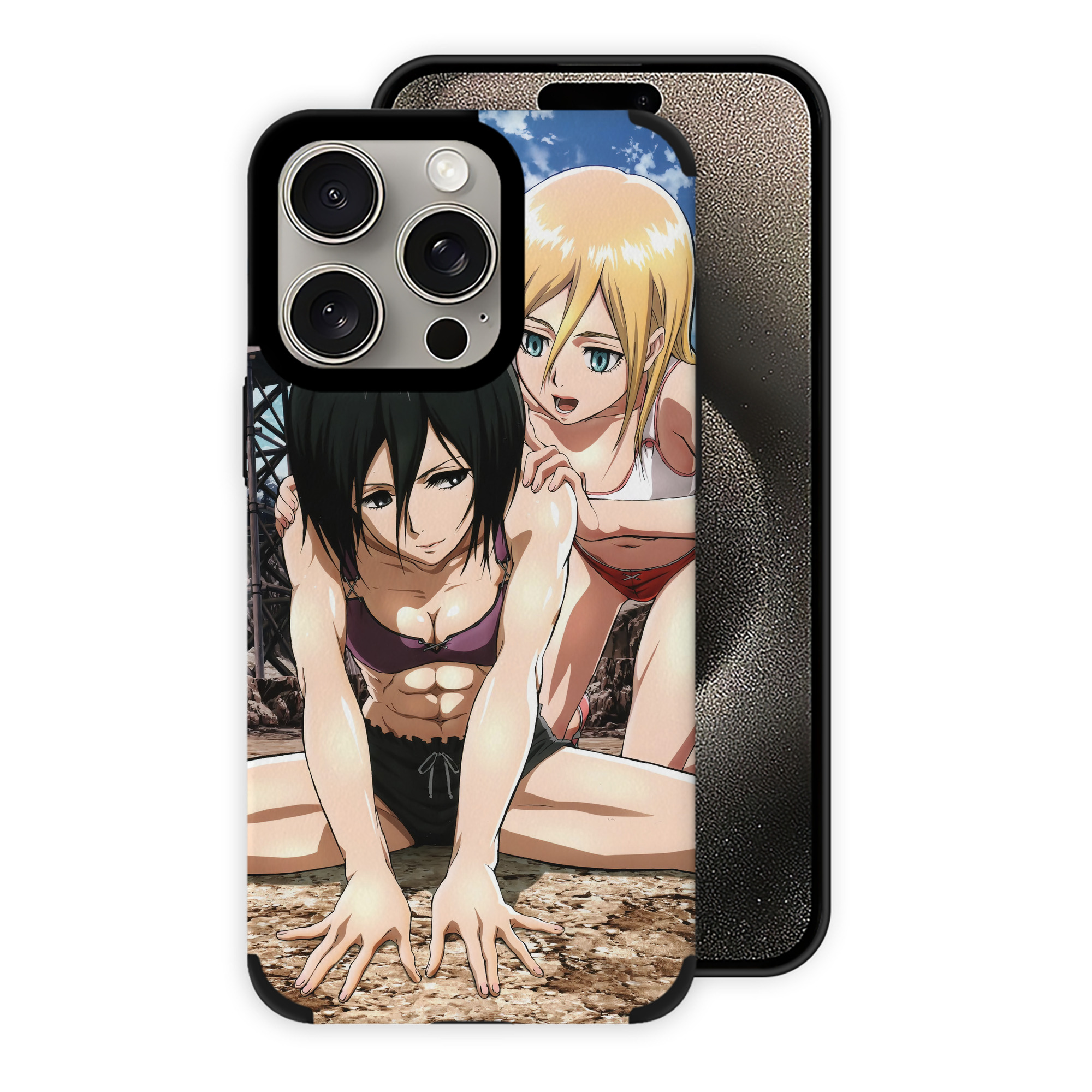 （画像用） 進撃の巨人 Attack on Titan 【iPhone15ProMax対応】 PUレザー スマホケース 耐衝撃＆黄変防止
