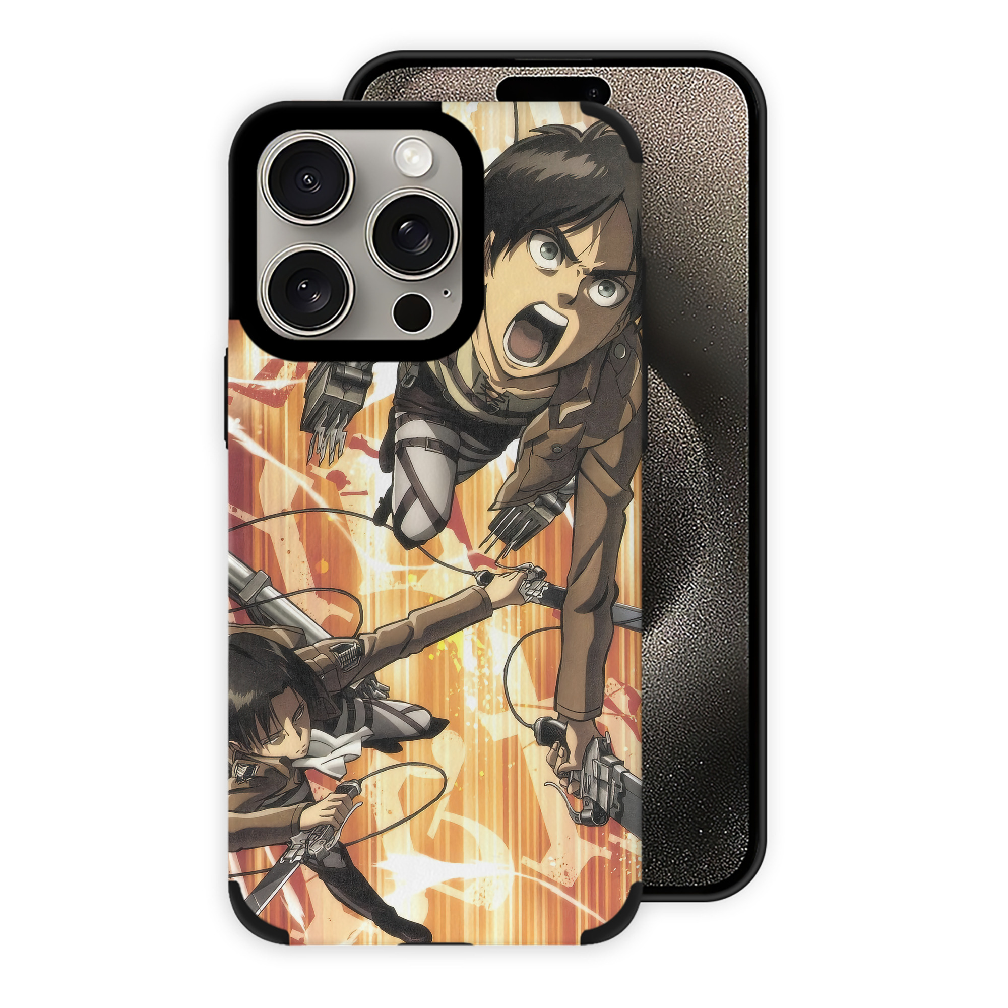 （画像用） 進撃の巨人 Attack on Titan 【iPhone15ProMax対応】 PUレザー スマホケース 耐衝撃＆黄変防止