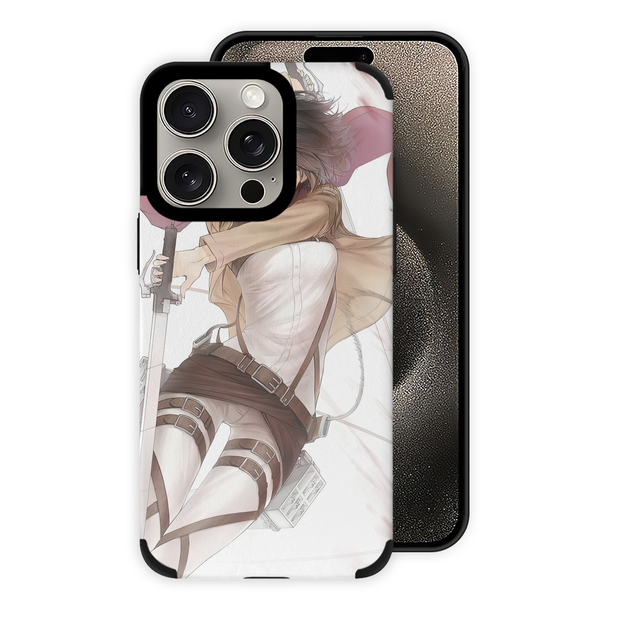 （画像用） 進撃の巨人 Attack on Titan 【iPhone15ProMax対応】 PUレザー スマホケース 耐衝撃＆黄変防止