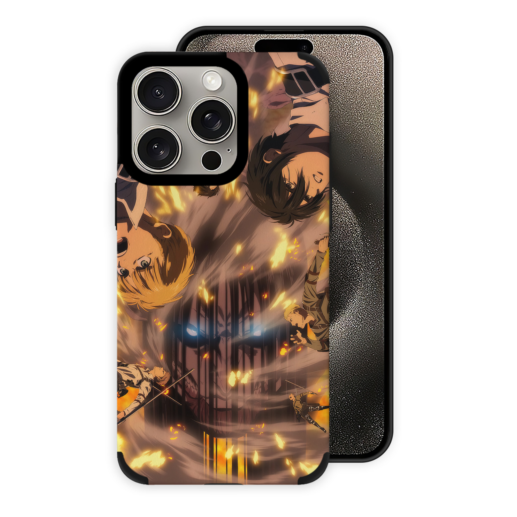 （画像用） 進撃の巨人 Attack on Titan 【iPhone15ProMax対応】 PUレザー スマホケース 耐衝撃＆黄変防止