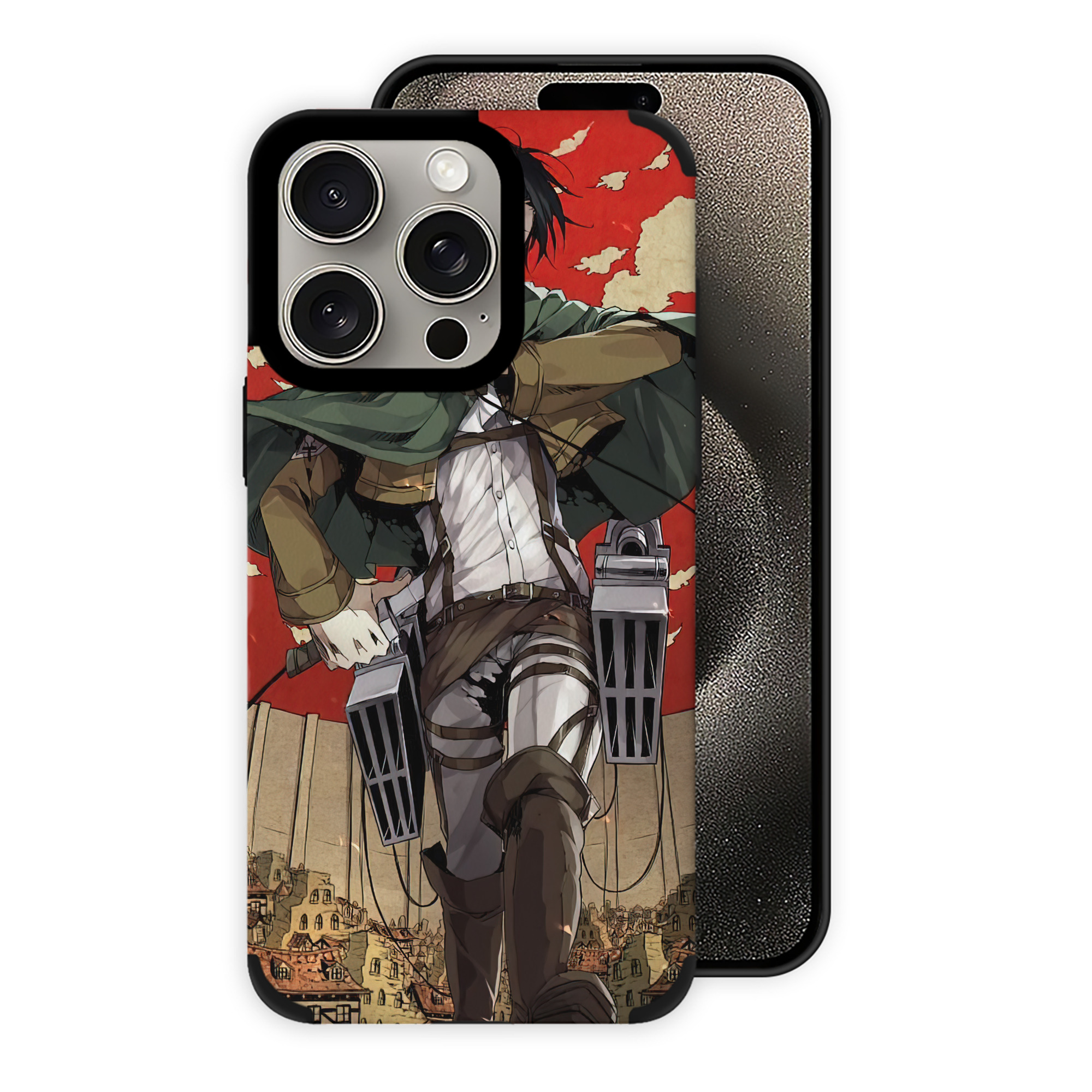 （画像用） 進撃の巨人 Attack on Titan 【iPhone15ProMax対応】 PUレザー スマホケース 耐衝撃＆黄変防止