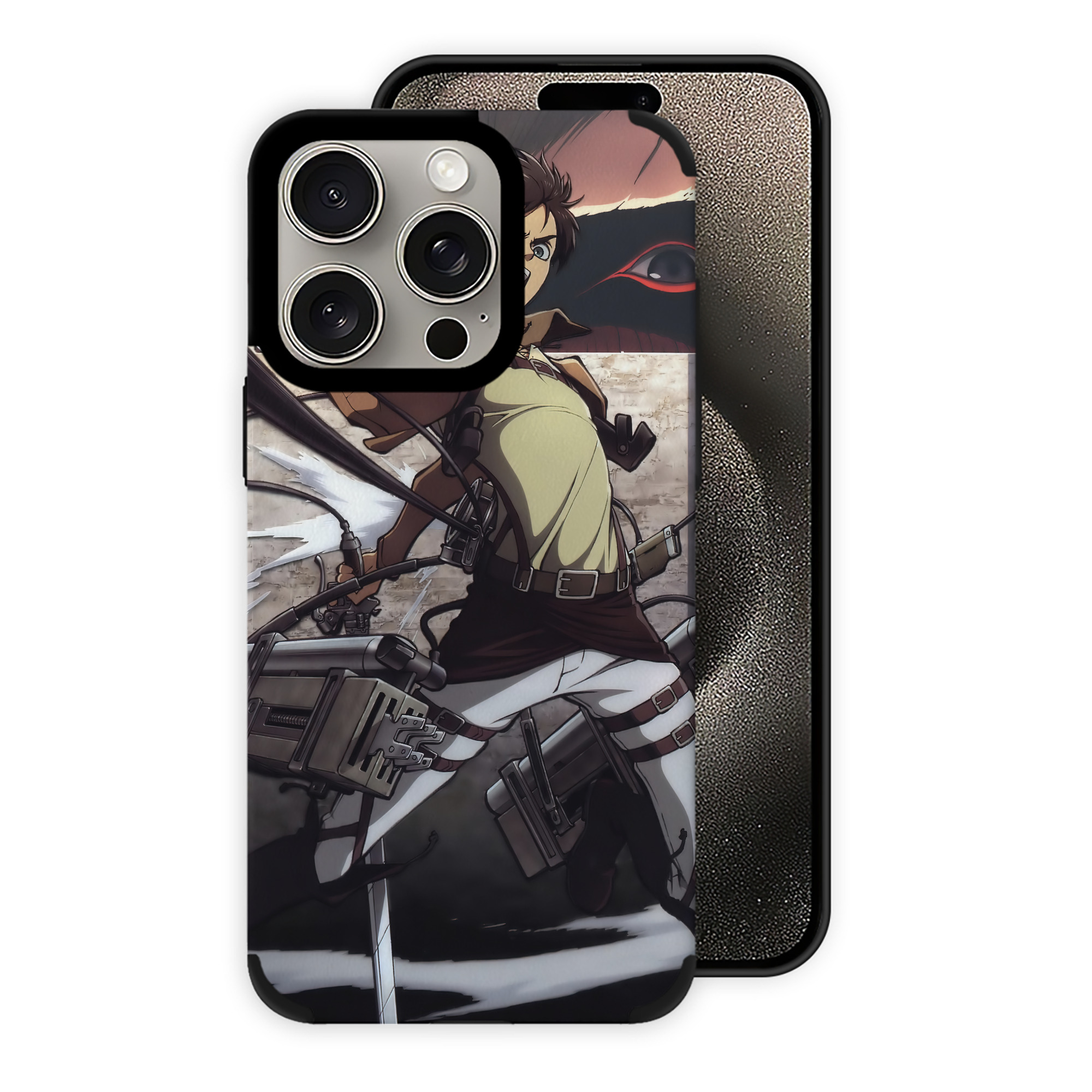 （画像用） 進撃の巨人 Attack on Titan 【iPhone15ProMax対応】 PUレザー スマホケース 耐衝撃＆黄変防止
