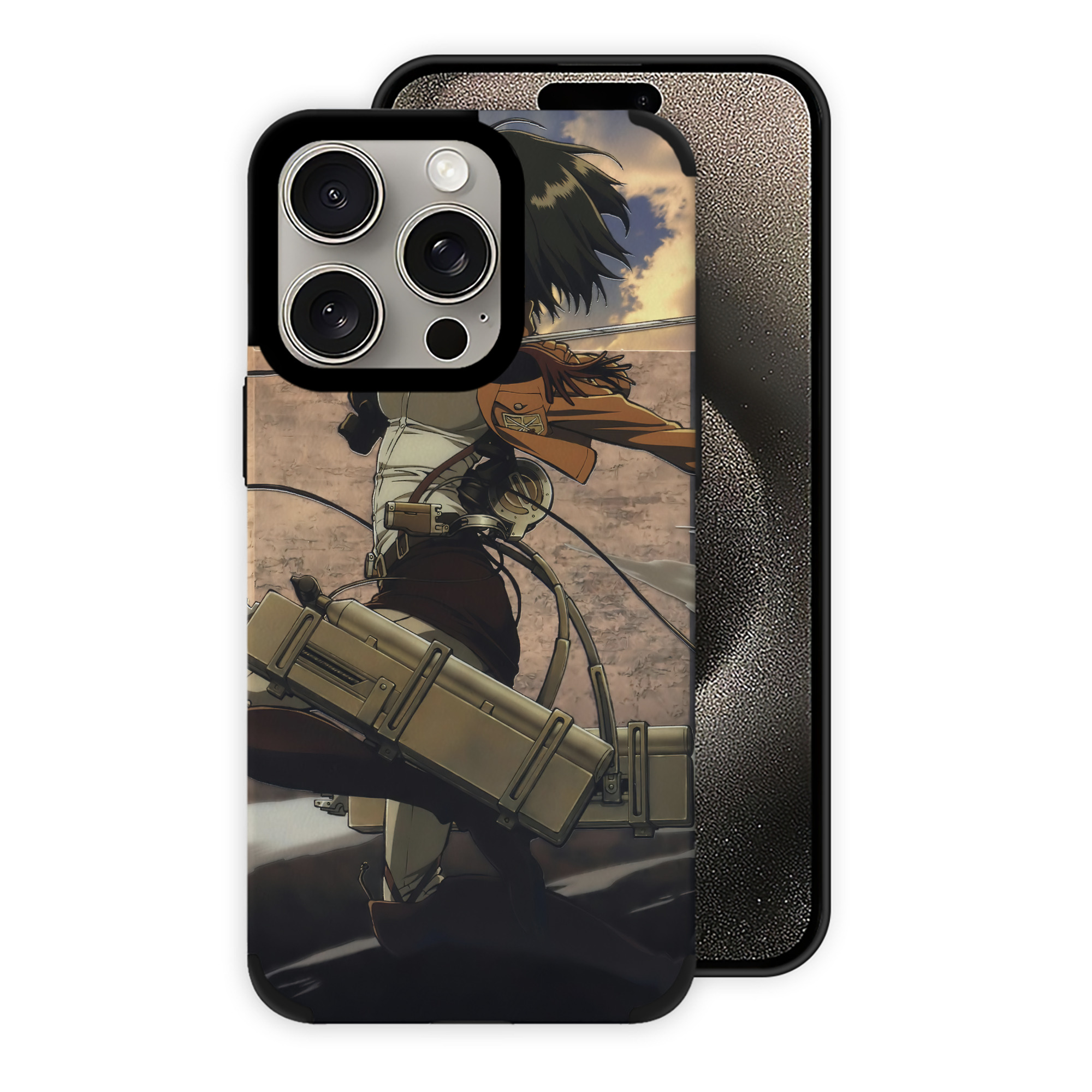 （画像用） 進撃の巨人 Attack on Titan 【iPhone15ProMax対応】 PUレザー スマホケース 耐衝撃＆黄変防止