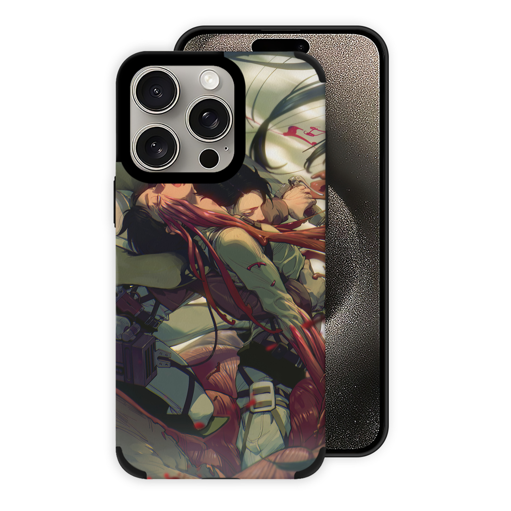 （画像用） 進撃の巨人 Attack on Titan 【iPhone15ProMax対応】 PUレザー スマホケース 耐衝撃＆黄変防止