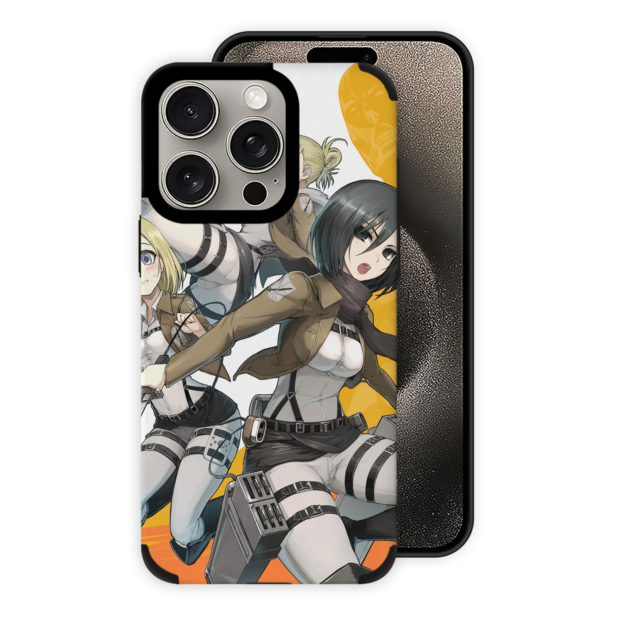 （画像用） 進撃の巨人 Attack on Titan 【iPhone15ProMax対応】 PUレザー スマホケース 耐衝撃＆黄変防止