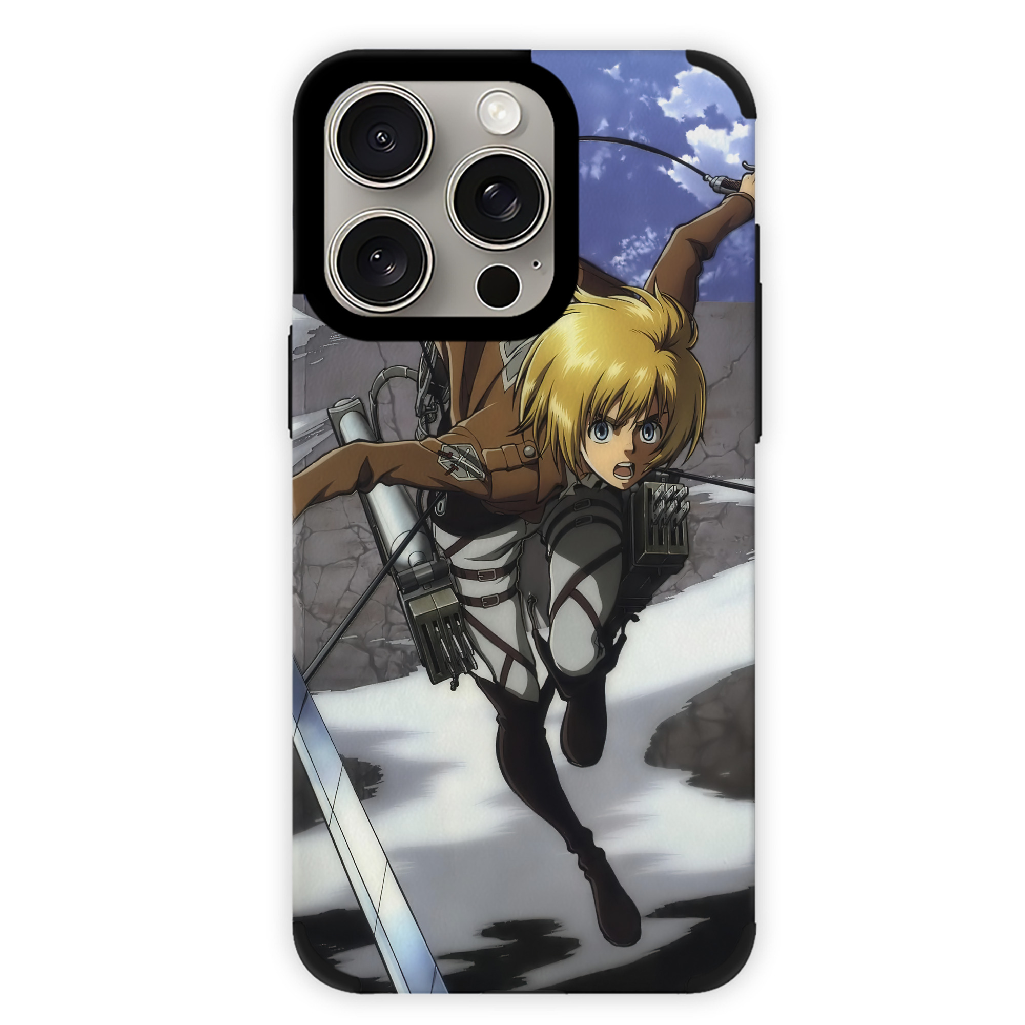（画像用） 進撃の巨人 Attack on Titan 【iPhone15ProMax対応】 PUレザー スマホケース 耐衝撃＆黄変防止